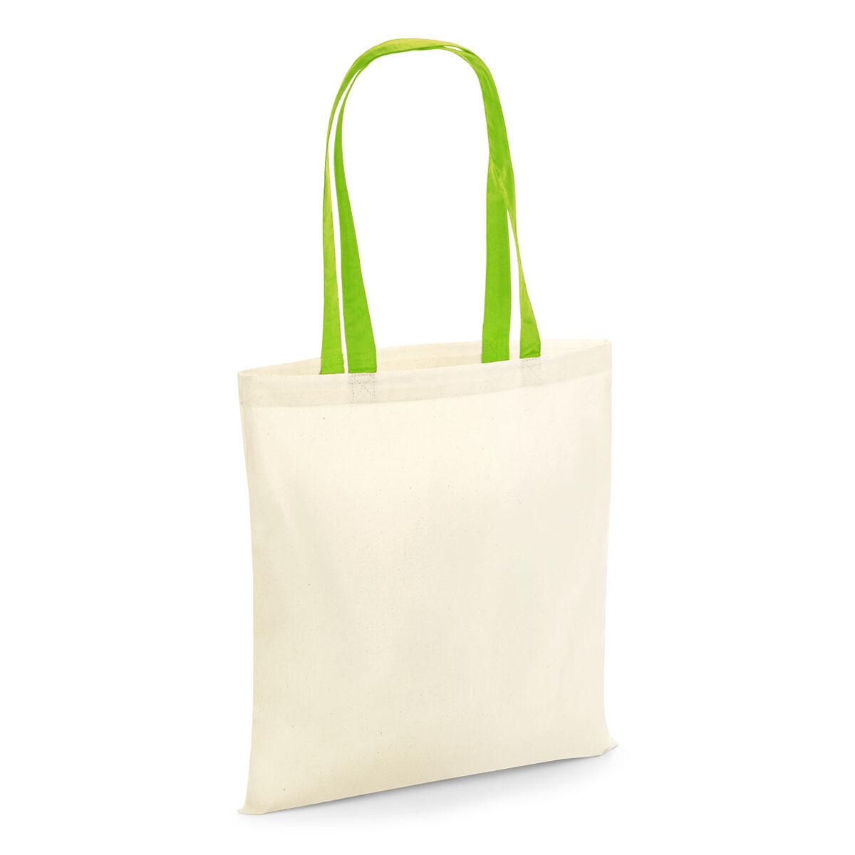 Bag for Life - Contrast Handles - Natural/Lime Green