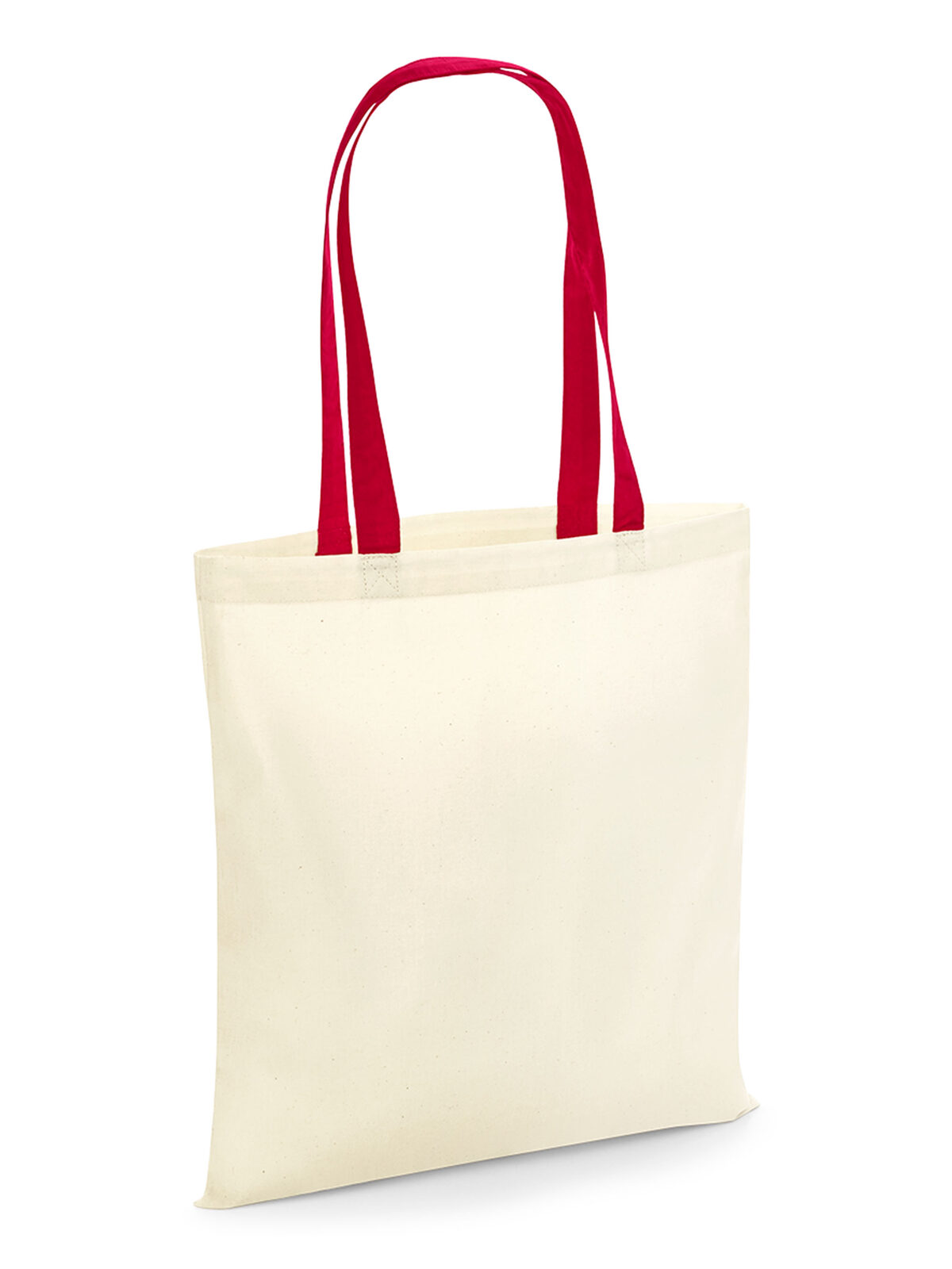 Bag for Life - Contrast Handles - Natural/Classic Red
