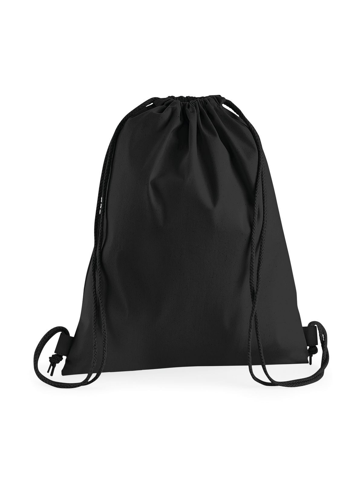 Gymsac van premium katoen - BLK - Zwart
