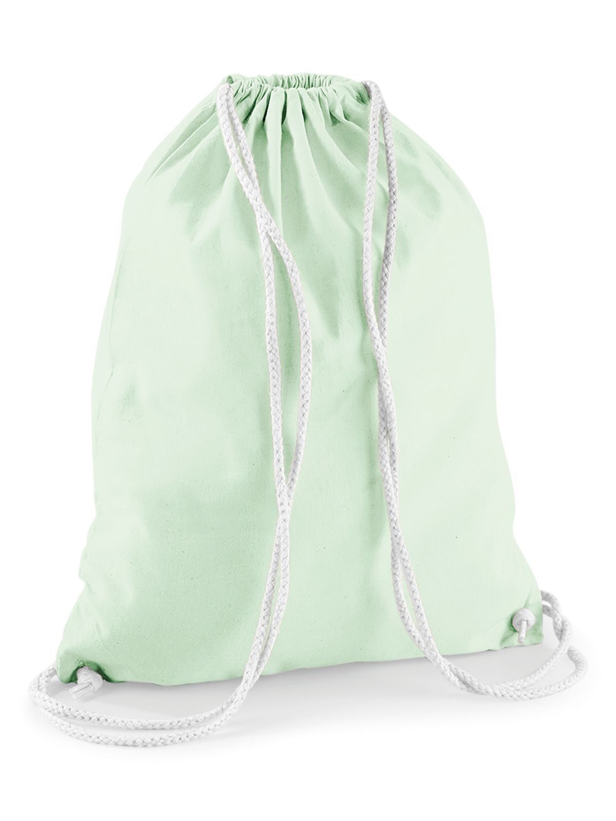 Cotton Gymsac - Pastel Mint/White