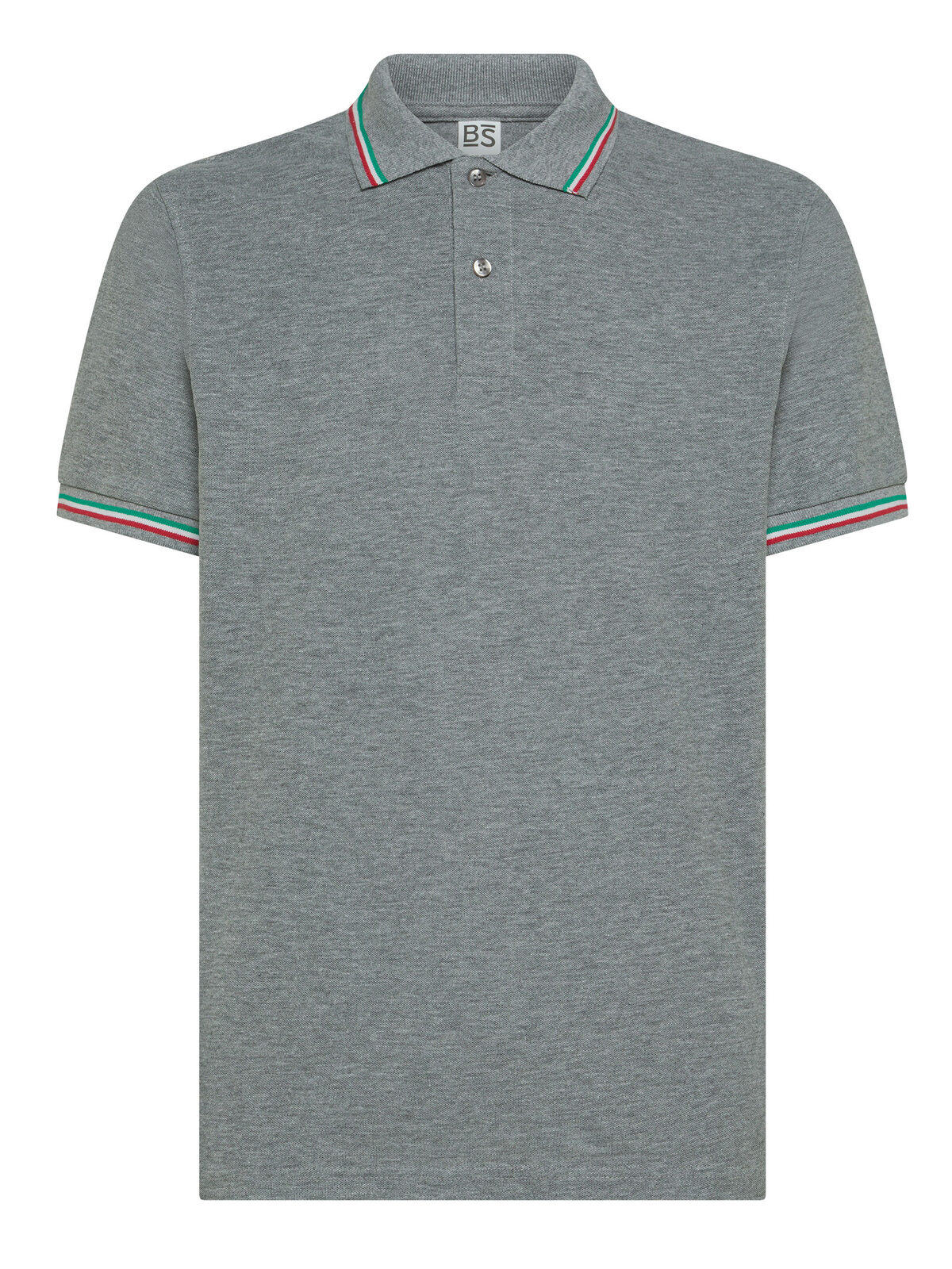Tricolor Polo Italië - GY - Grijze Heide