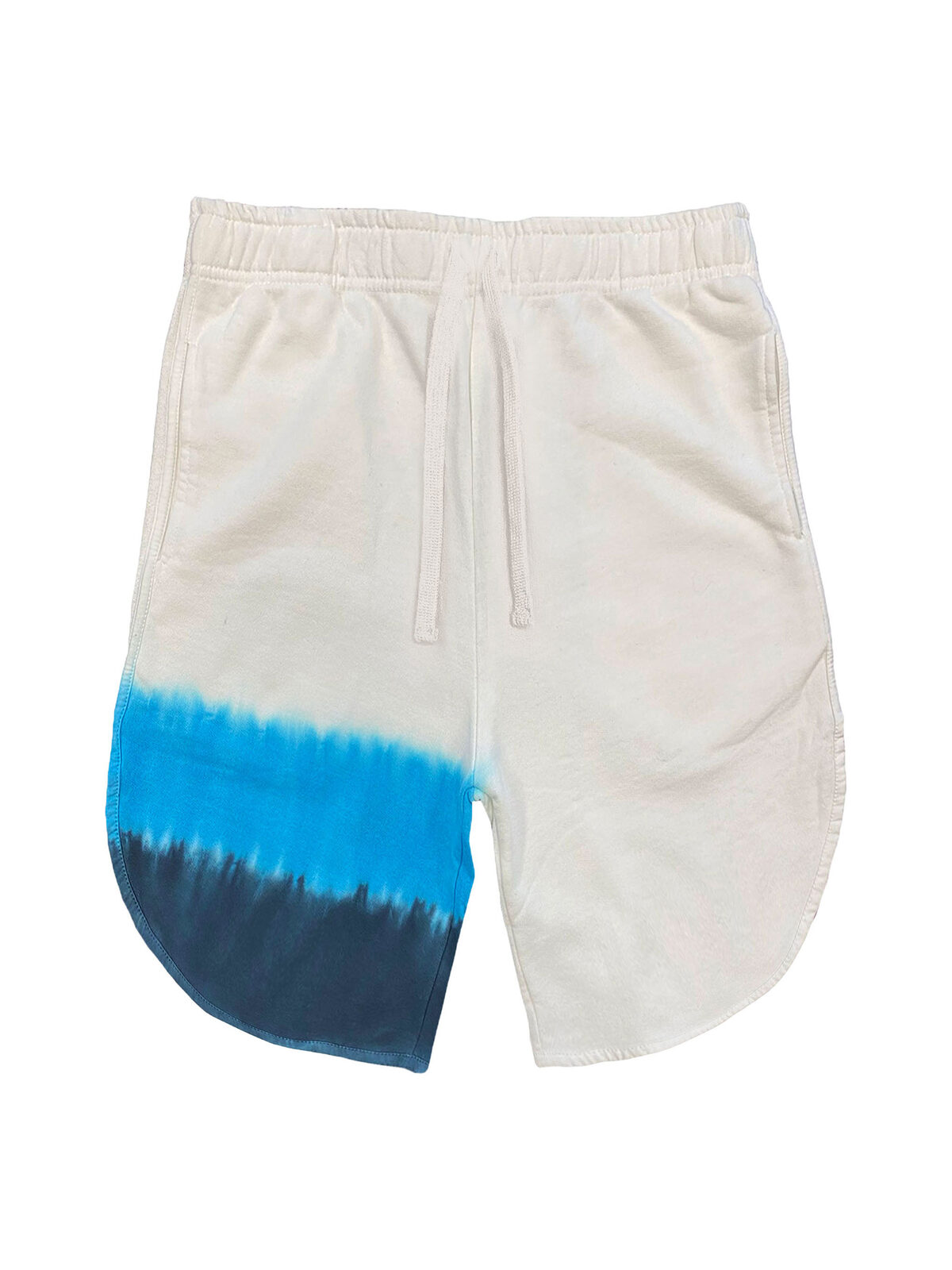 Genderless Shorts - Rosarito - TDST1 - Tie Dye Stripe Blue colors