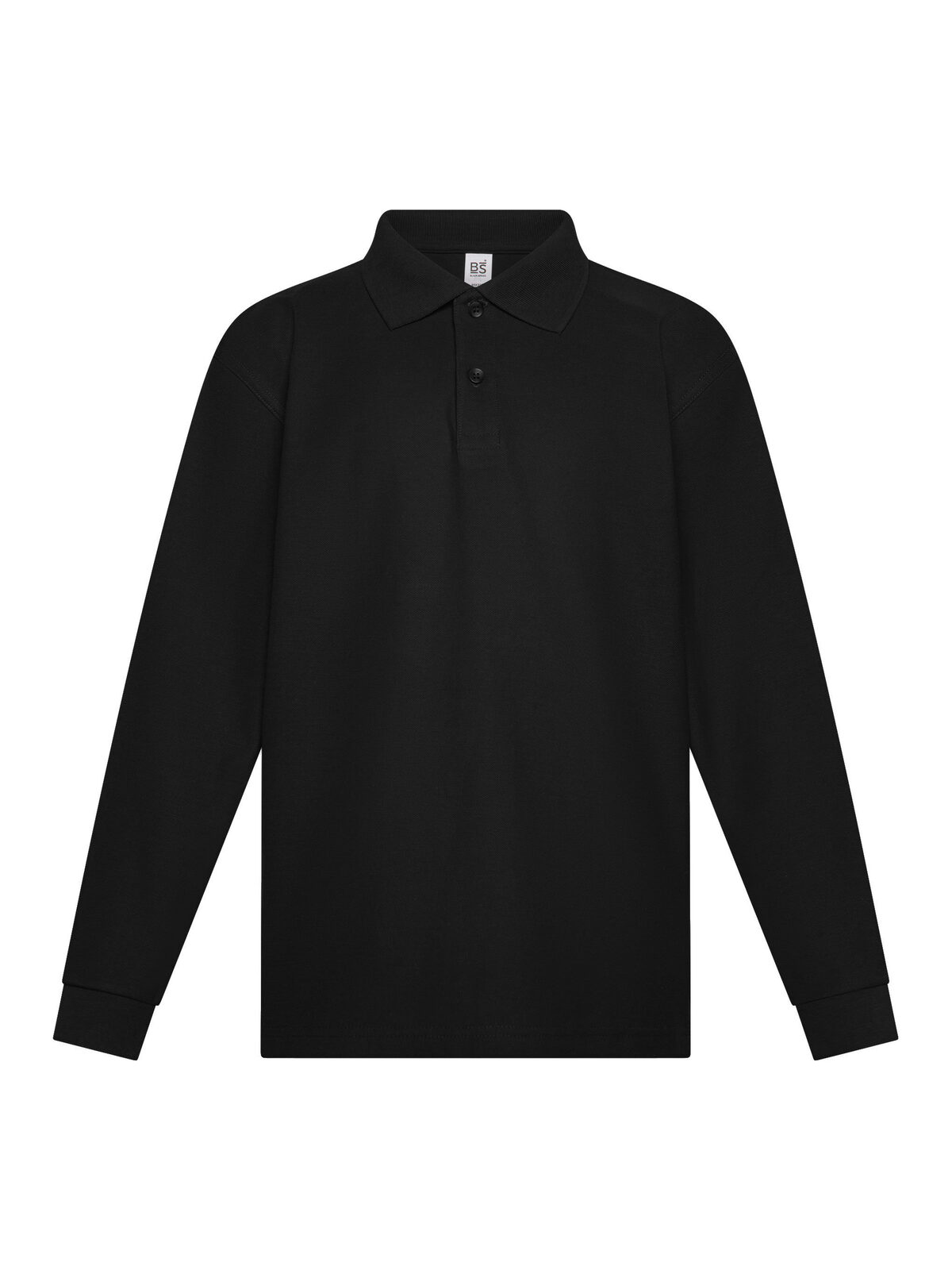 Evolution poloshirt met lange mouwen voor kinderen - BK - Zwart