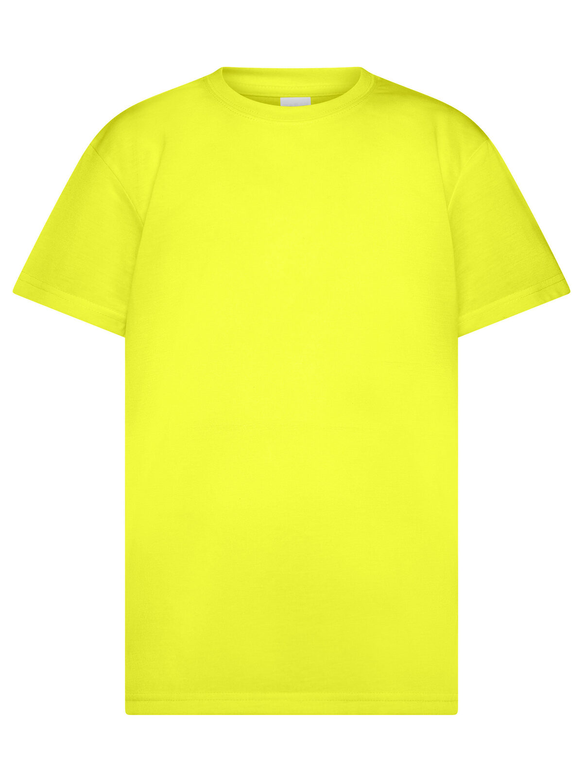 T-shirt van katoen voor kinderen - YEFL - YELLOW FLUO