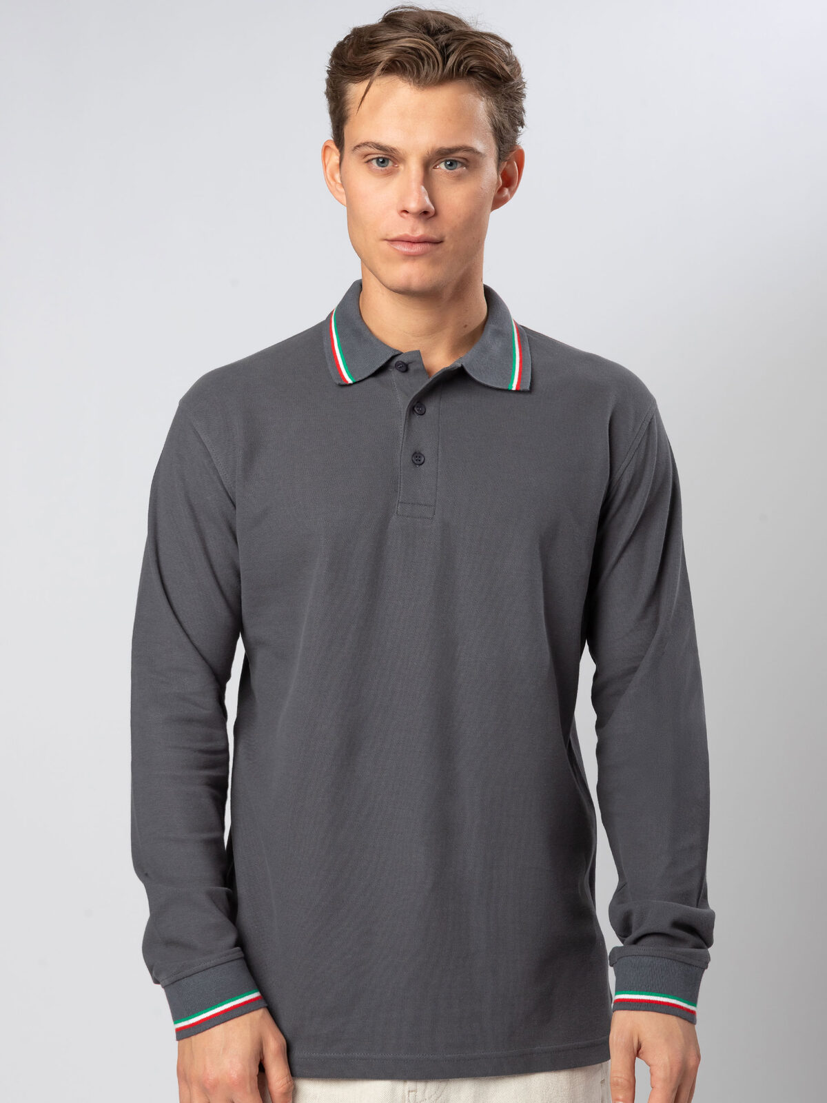 Polo met lange mouwen uit Italië