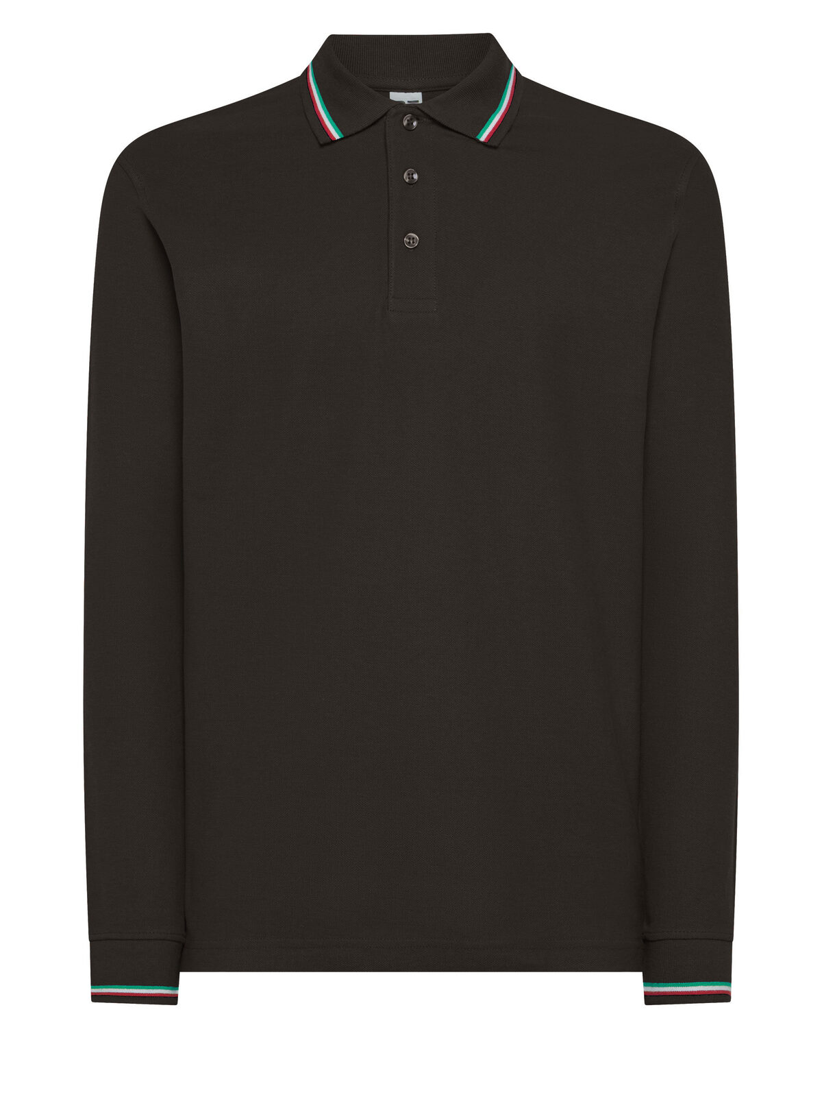 Long Sleeve Italy Polo - BK - BK-BLACK