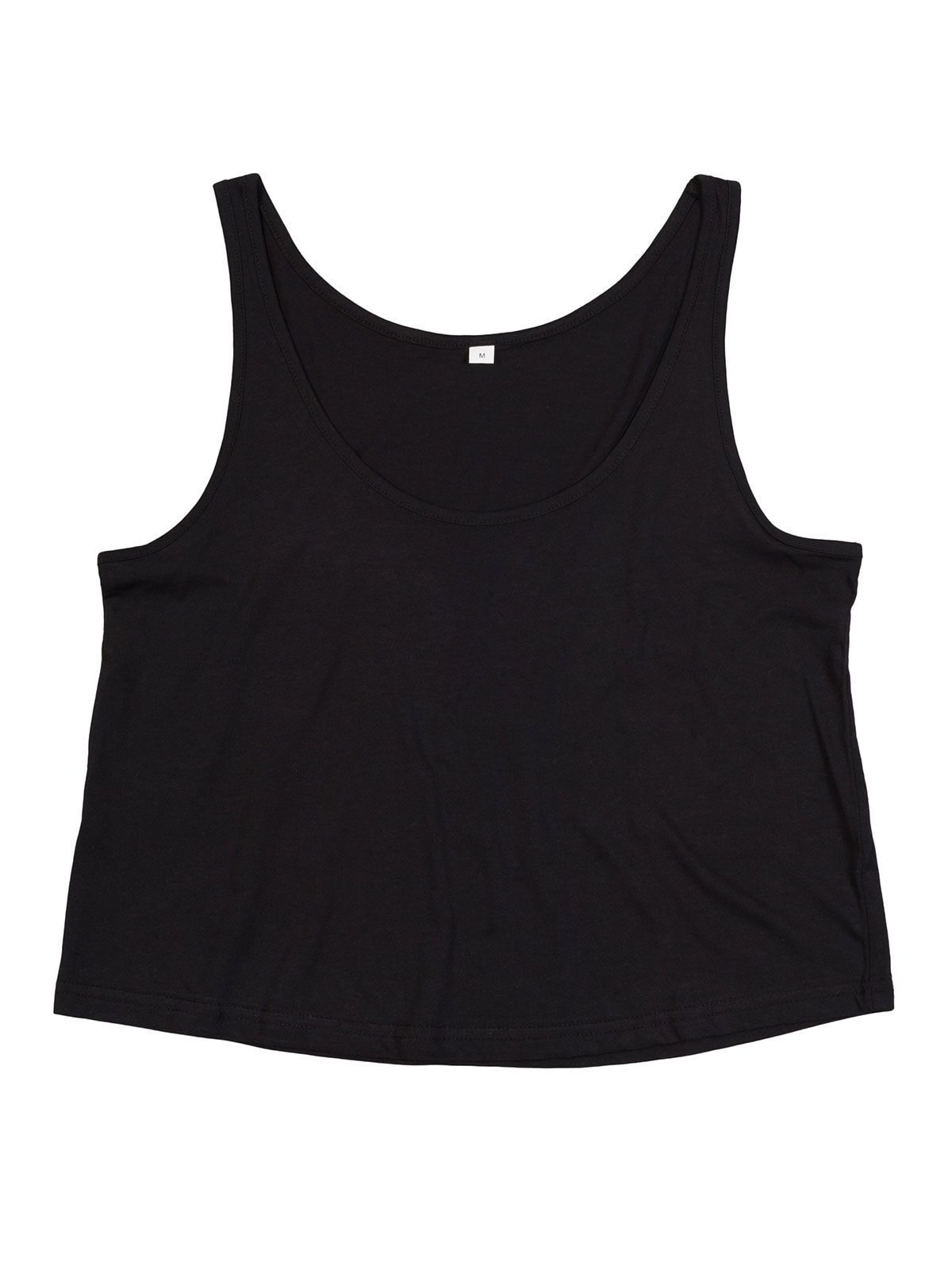 Women's Organic Crop Vest - BK - Black