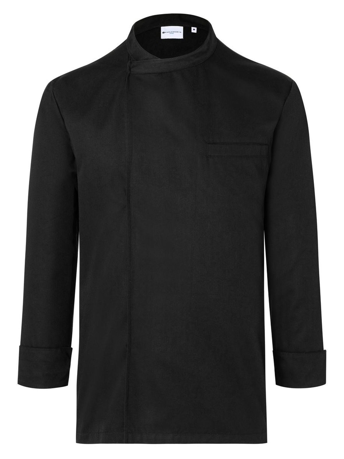 Long-Sleeve Throw-Over Chef Shirt Basic - 1 - Black