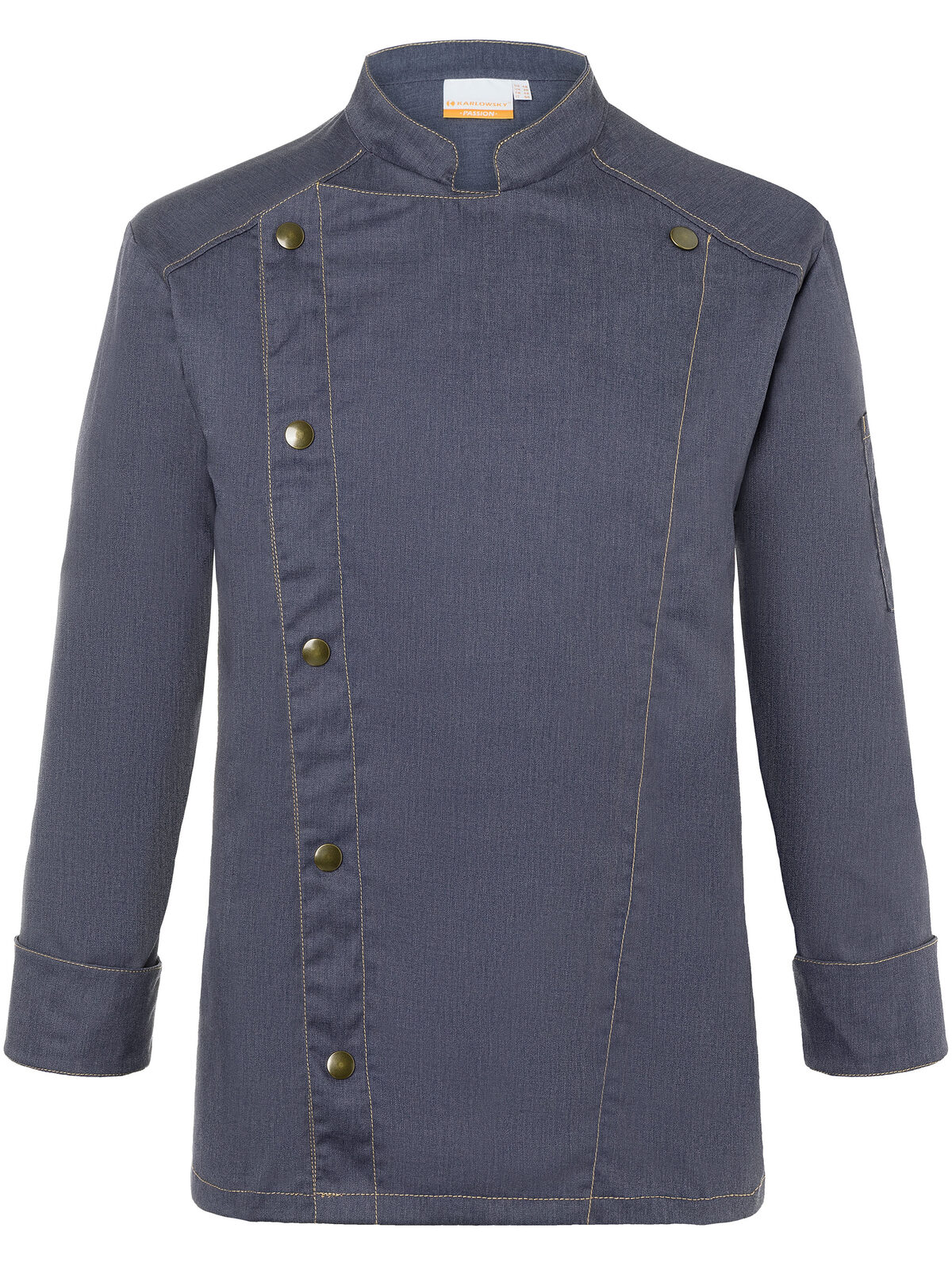 Chefjas in jeansstijl - 16 - Vintage Zwart (ongeveer Pantone Cool Grey 11C)