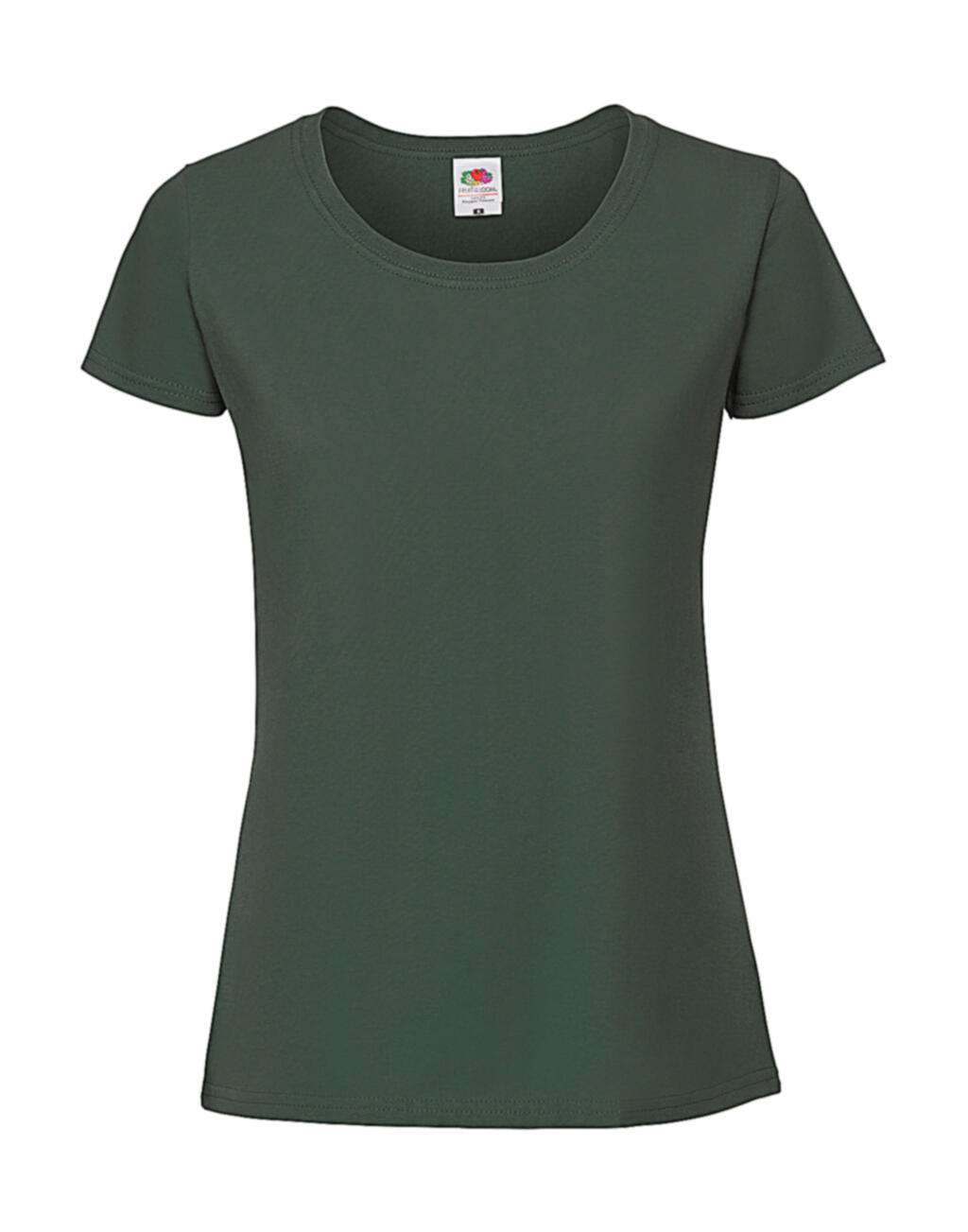 Iconische dames T-shirt van 195 Ringspun-stof - 38 - Flesgroen
