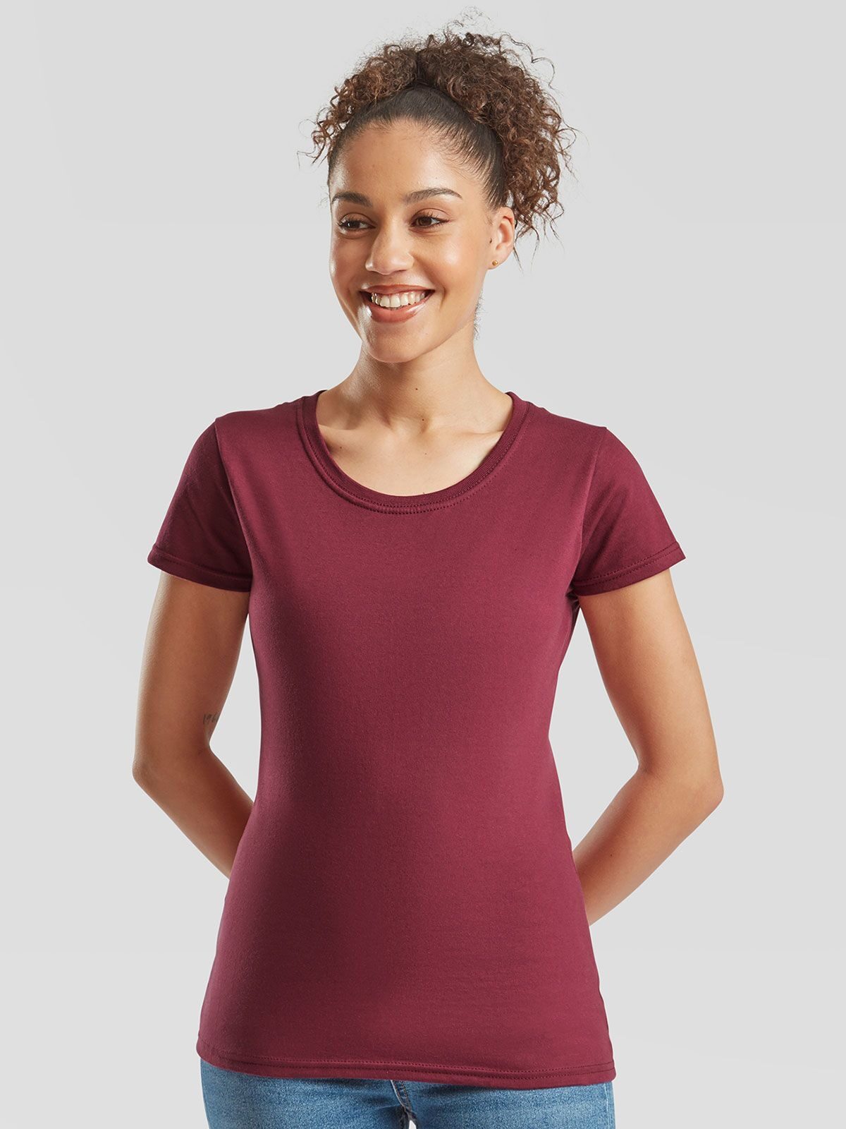 Iconische dames T-shirt van 195 Ringspun-stof