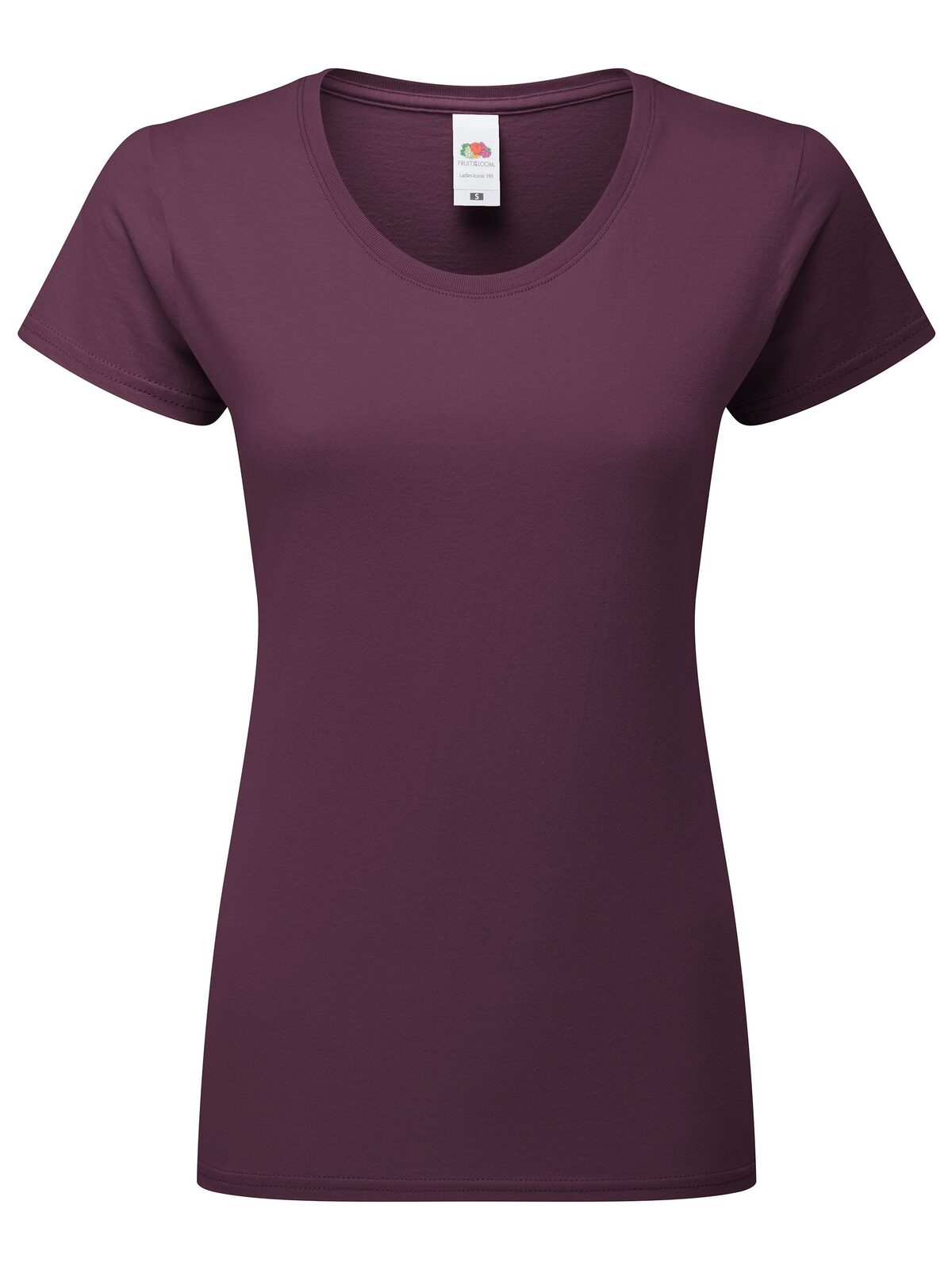 Iconische dames T-shirt van 195 Ringspun-stof - DP - Donkere pruim