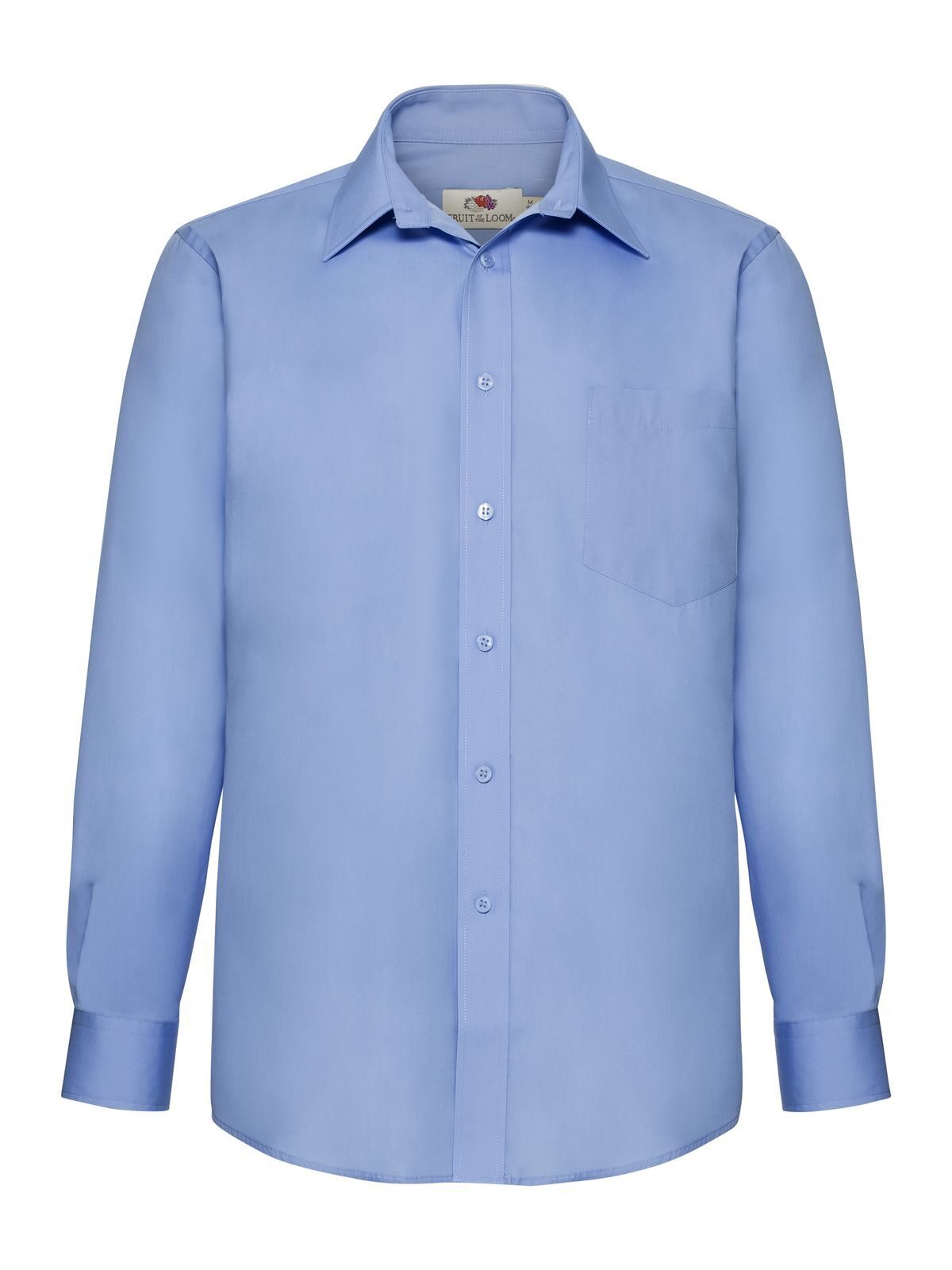 Poplin Shirt Long Sleeve - MU - Mid Blue