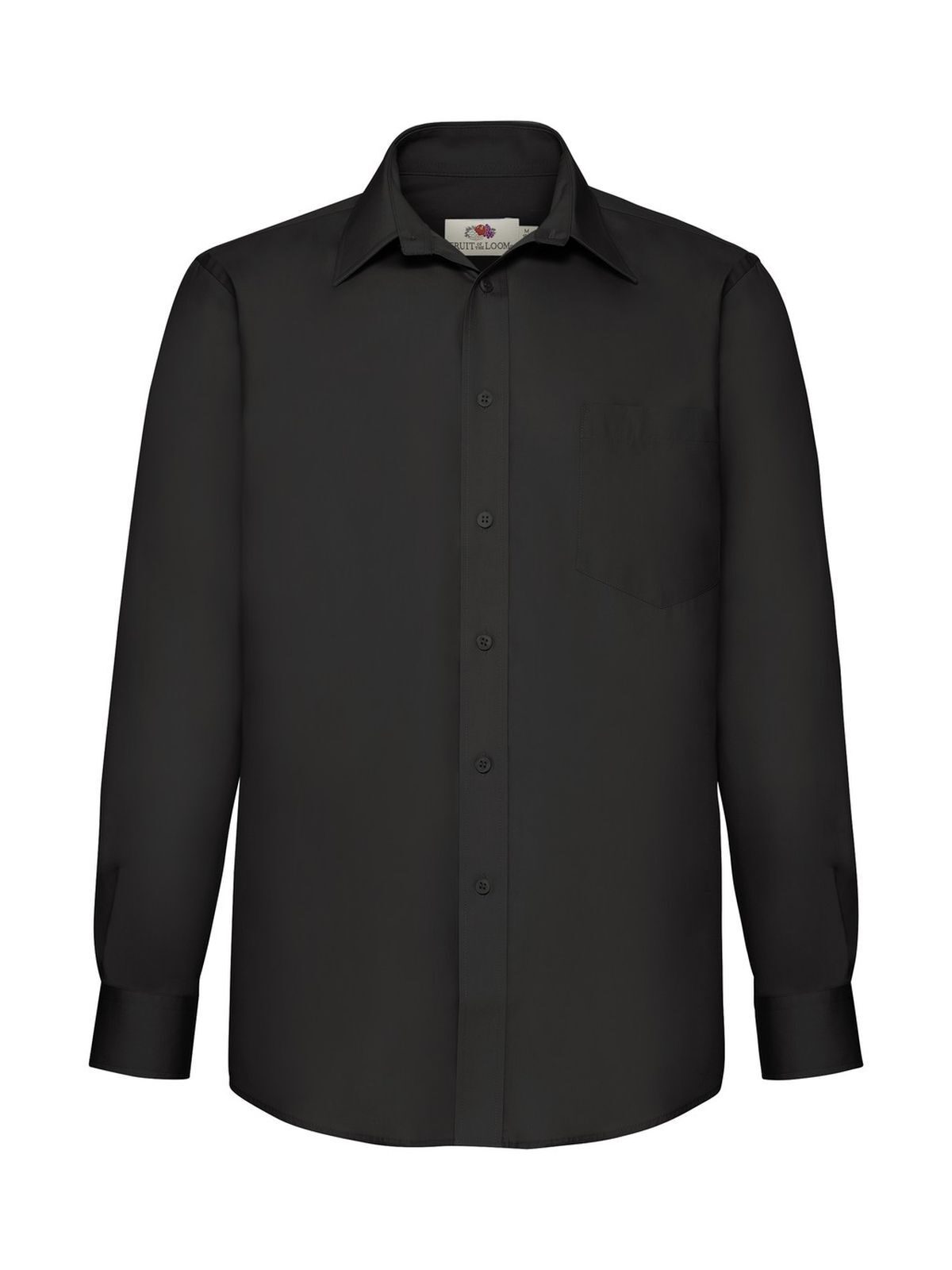 Poplin Shirt Long Sleeve - 36 - Black
