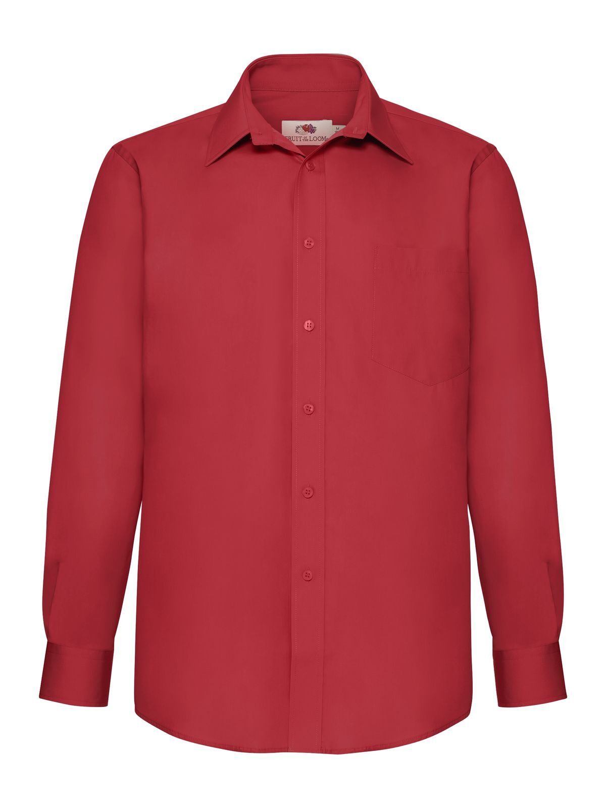 Poplin Shirt Long Sleeve - 40 - Red