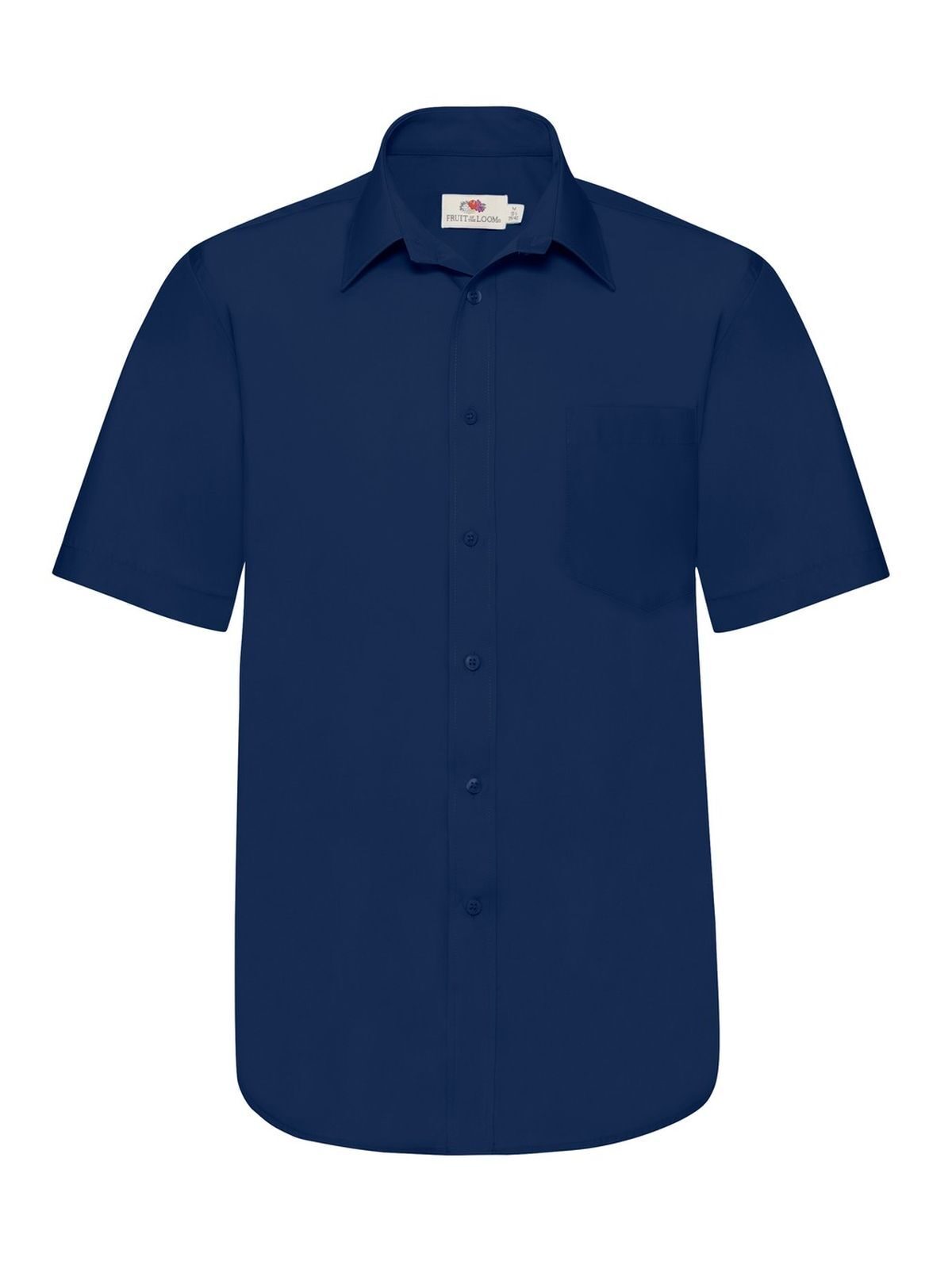Poplin Shirt Short Sleeve - 32 - Navy