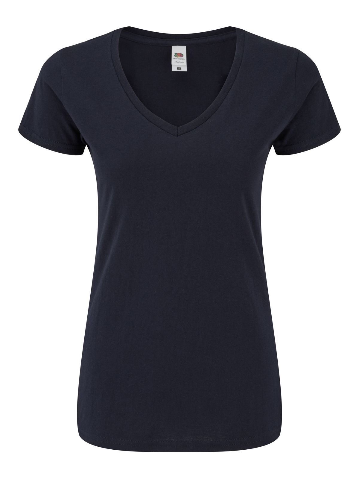 Iconisch dames T-shirt met V-hals (maat 150) - AZ - Diep Marineblauw