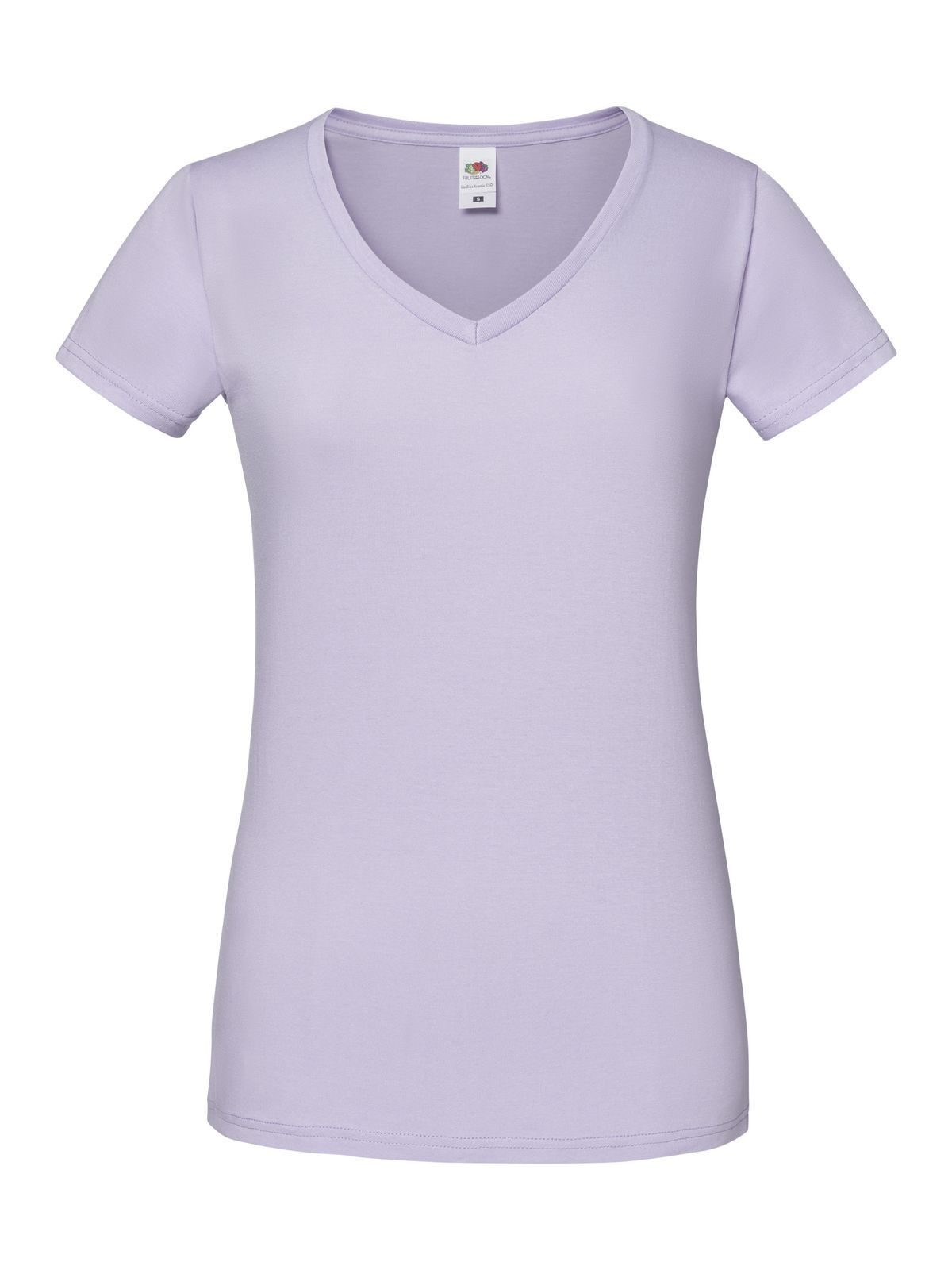 Iconisch dames T-shirt met V-hals (maat 150) - SL - Zachte lavendel