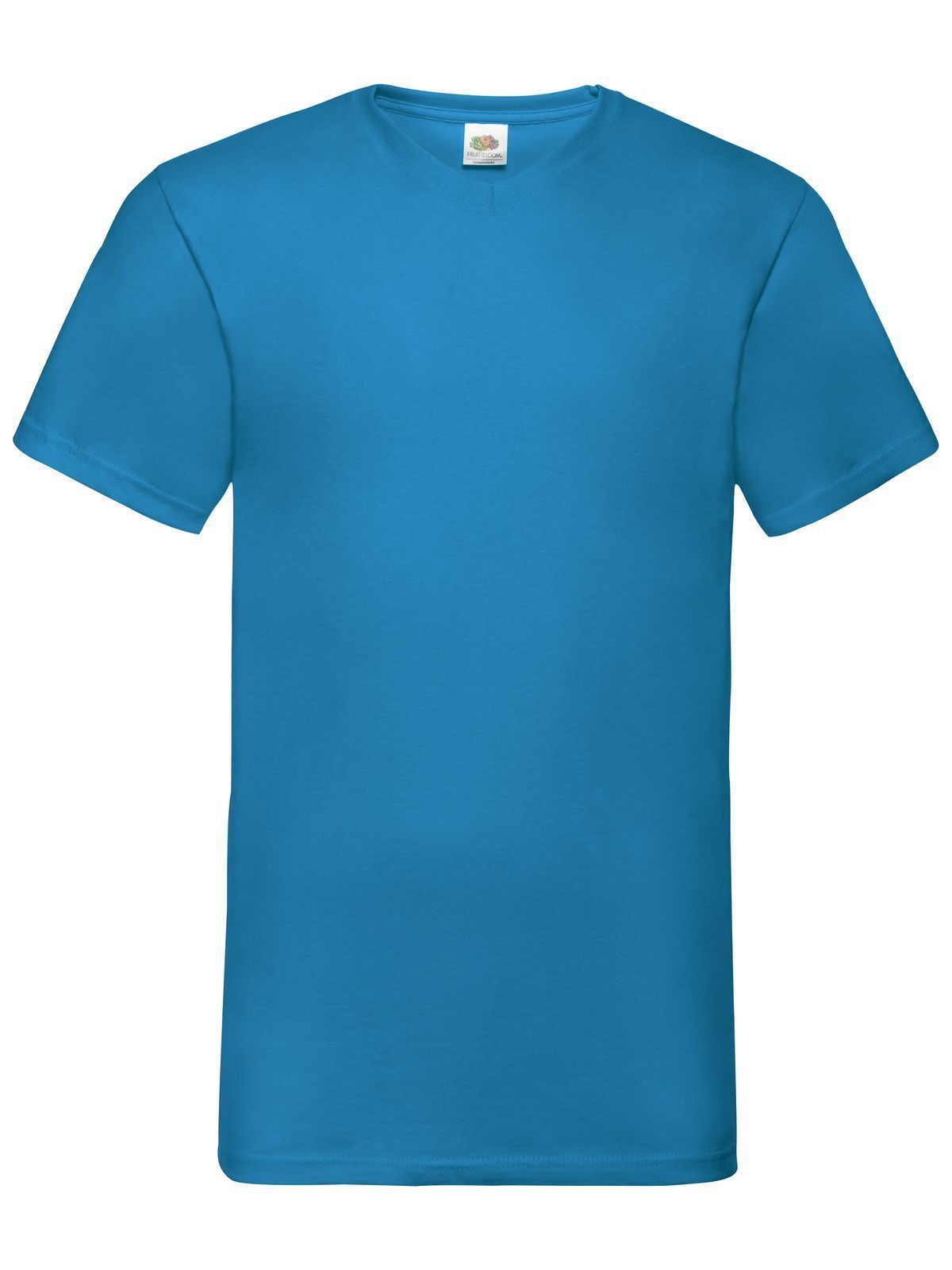 Valueweight V-hals T-shirt - ZU - Azuurblauw