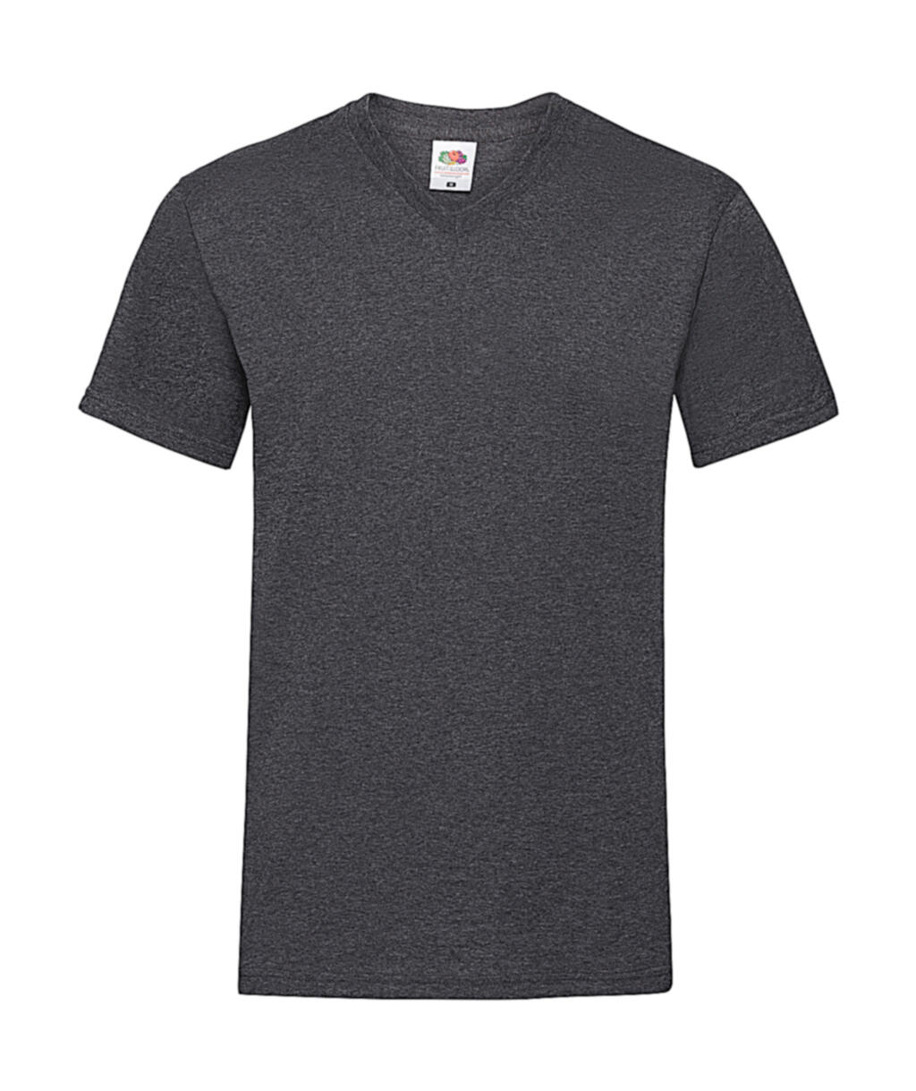 Valueweight V-hals T-shirt - HD - Donkergrijs gemêleerd