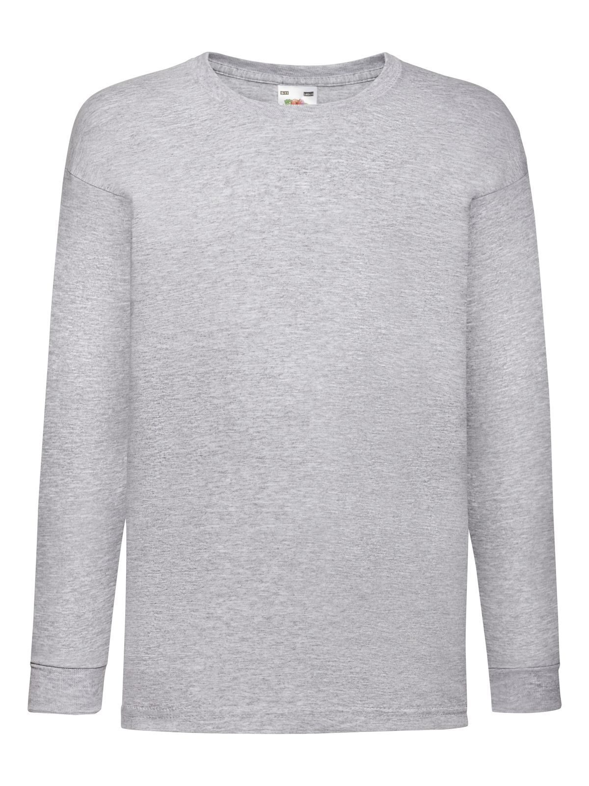 Kids´ Valueweight Long Sleeve T - 94 - Heather Grey