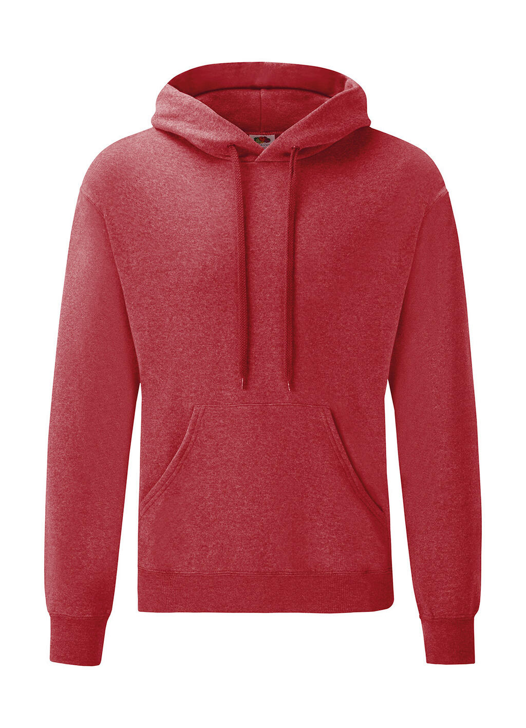 Klassieke sweater met capuchon - Heiderood