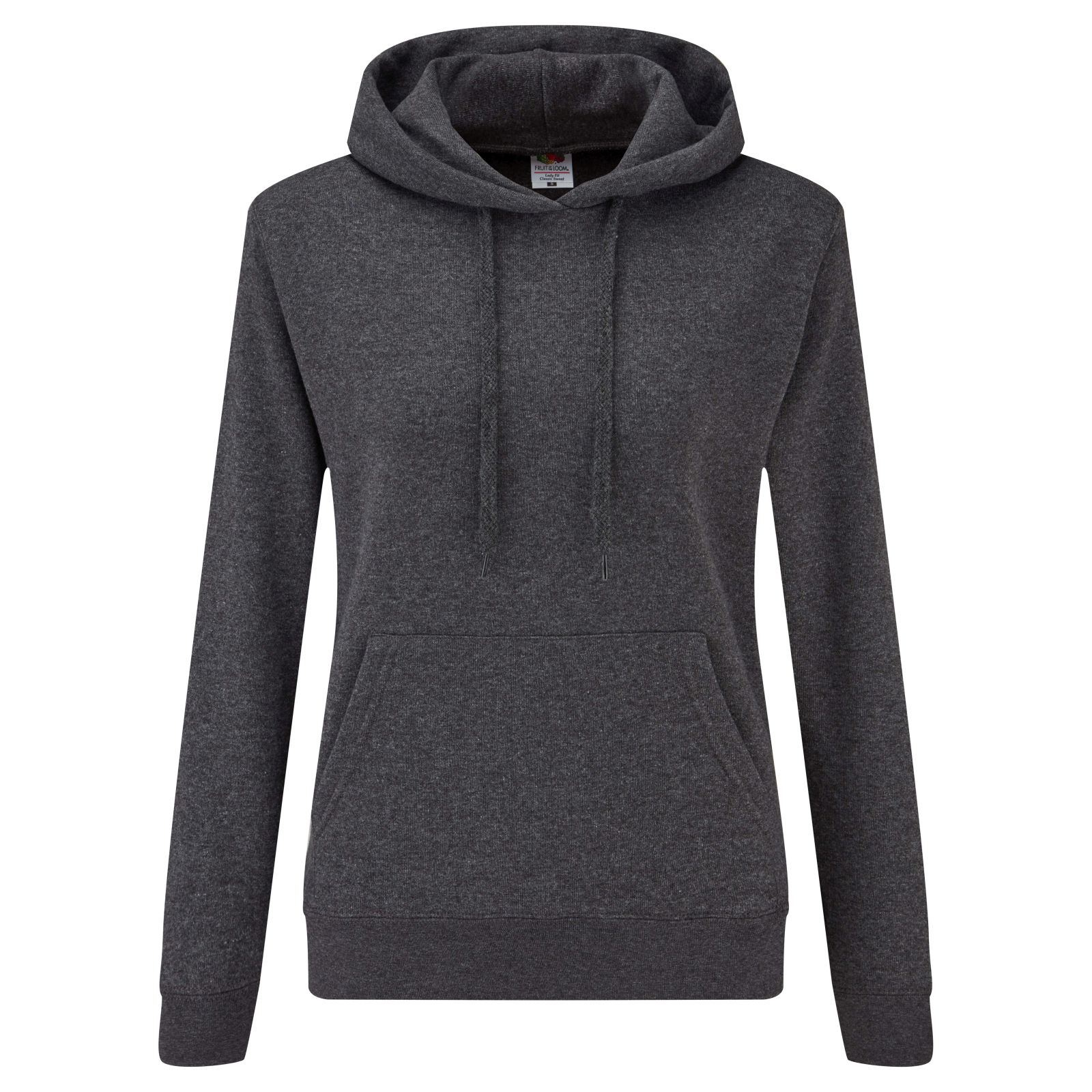 Ladies' Classic Hooded Sweat - HD - Dark Heather Grey