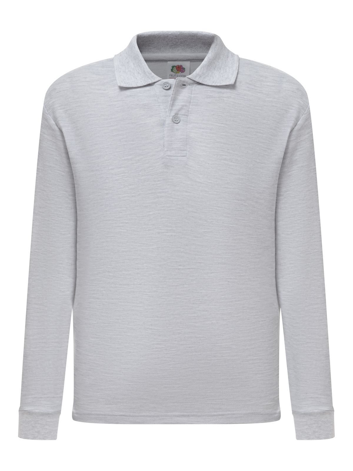 Kinderpolo met lange mouwen 65/35 - 94 - Heather Grey
