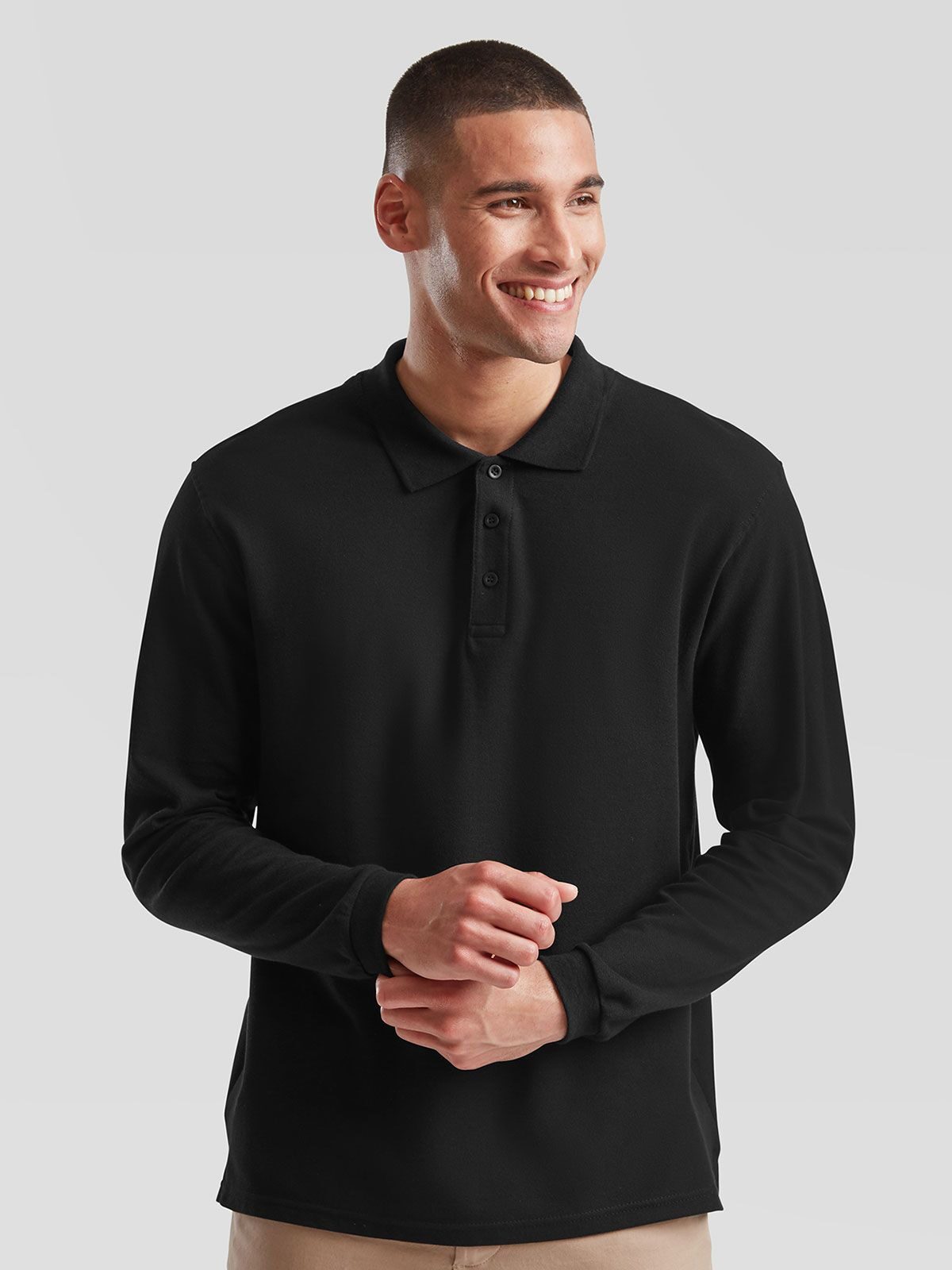 Premium polo met lange mouwen