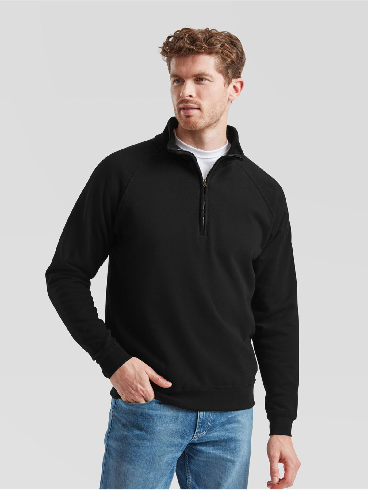 Klassieke sweater met ritssluiting
