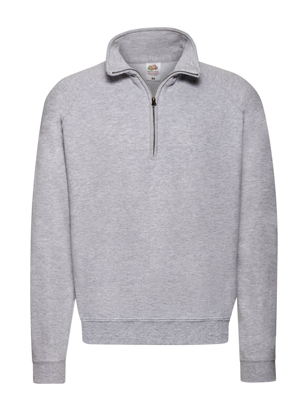 Klassieke sweater met ritssluiting - 94 - Heather Grey