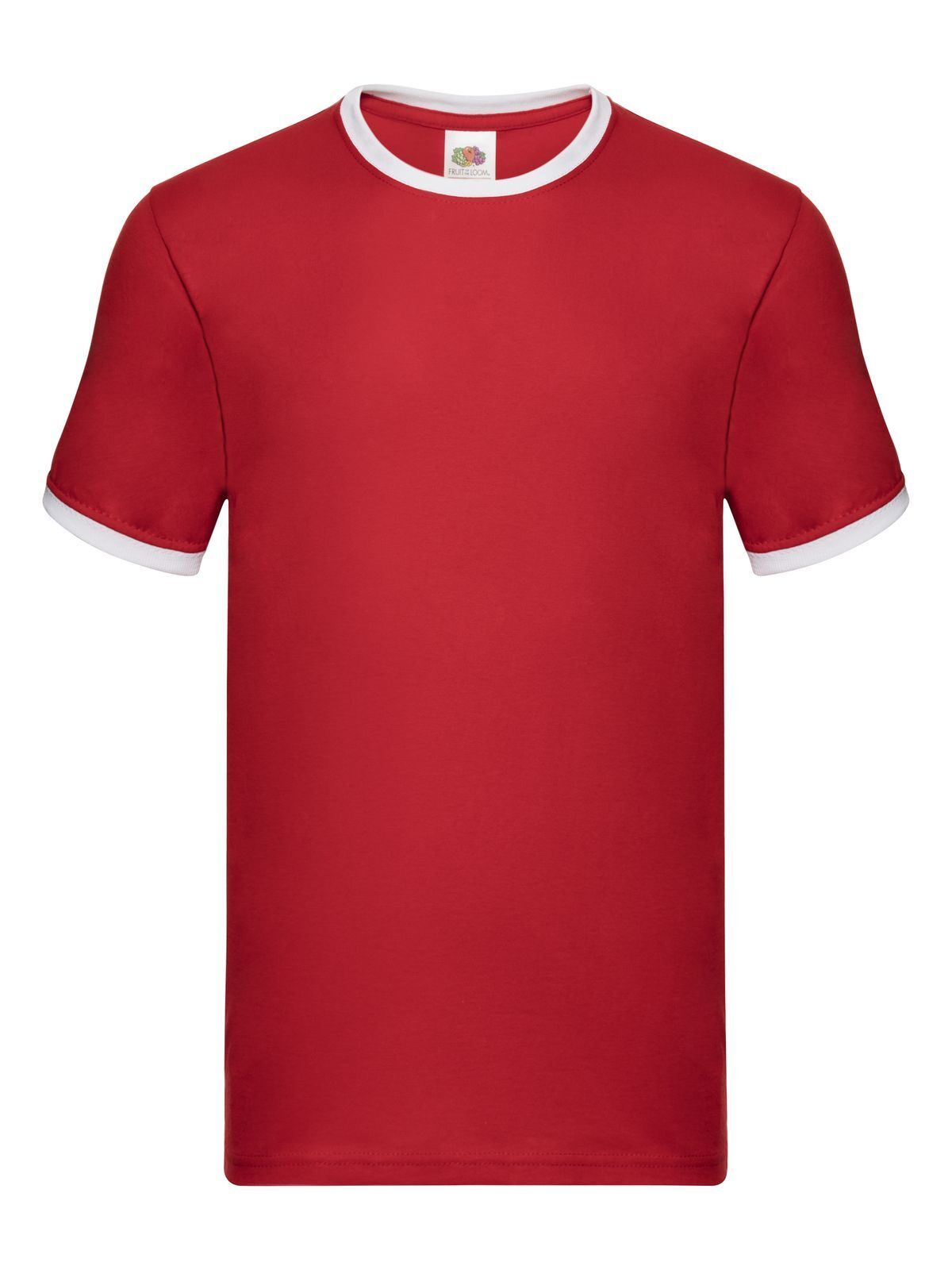 Ringer T-shirt - RW - Rood-wit