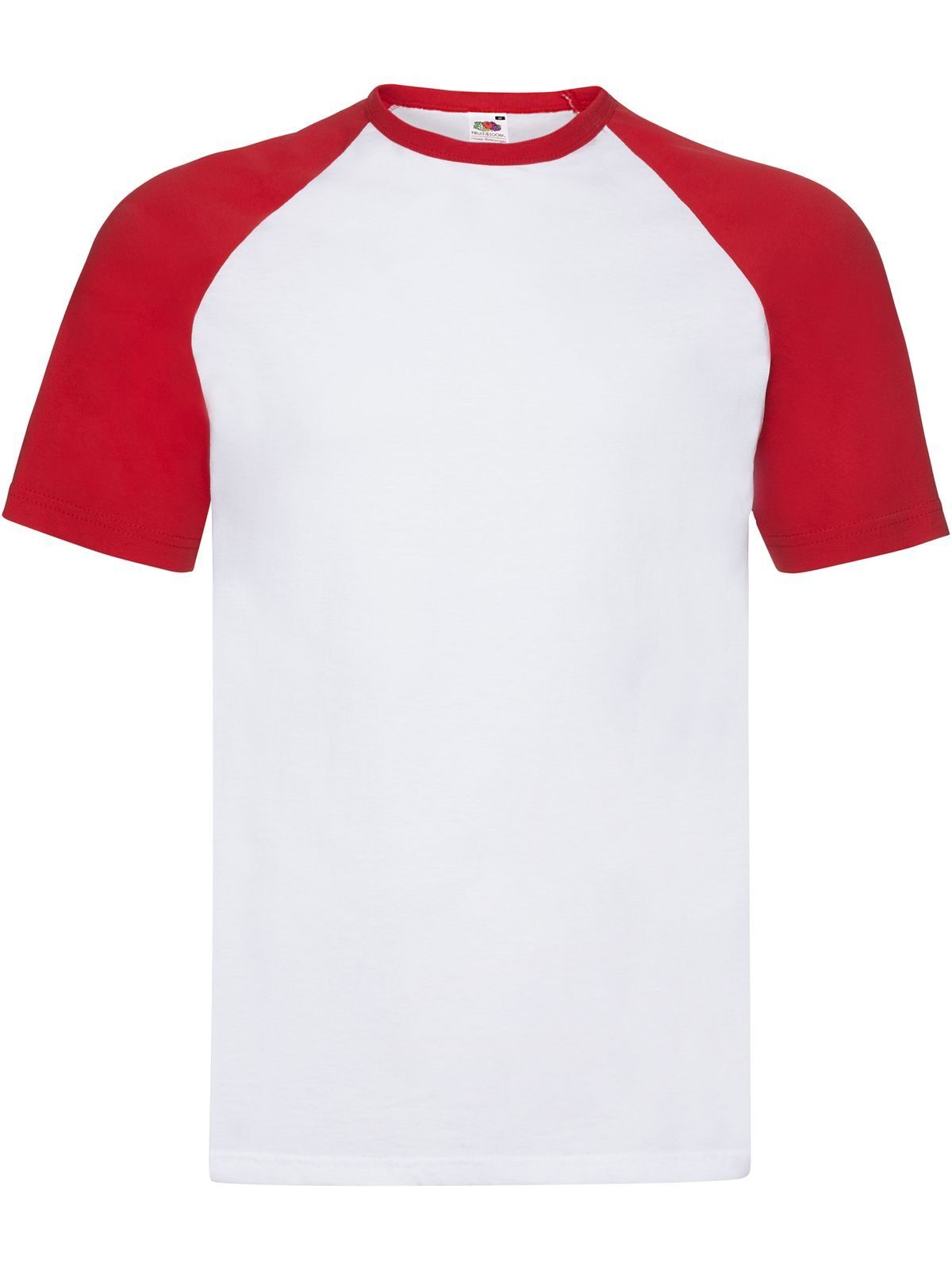 Baseball T-shirt met korte mouwen - WM - Wit-Rood