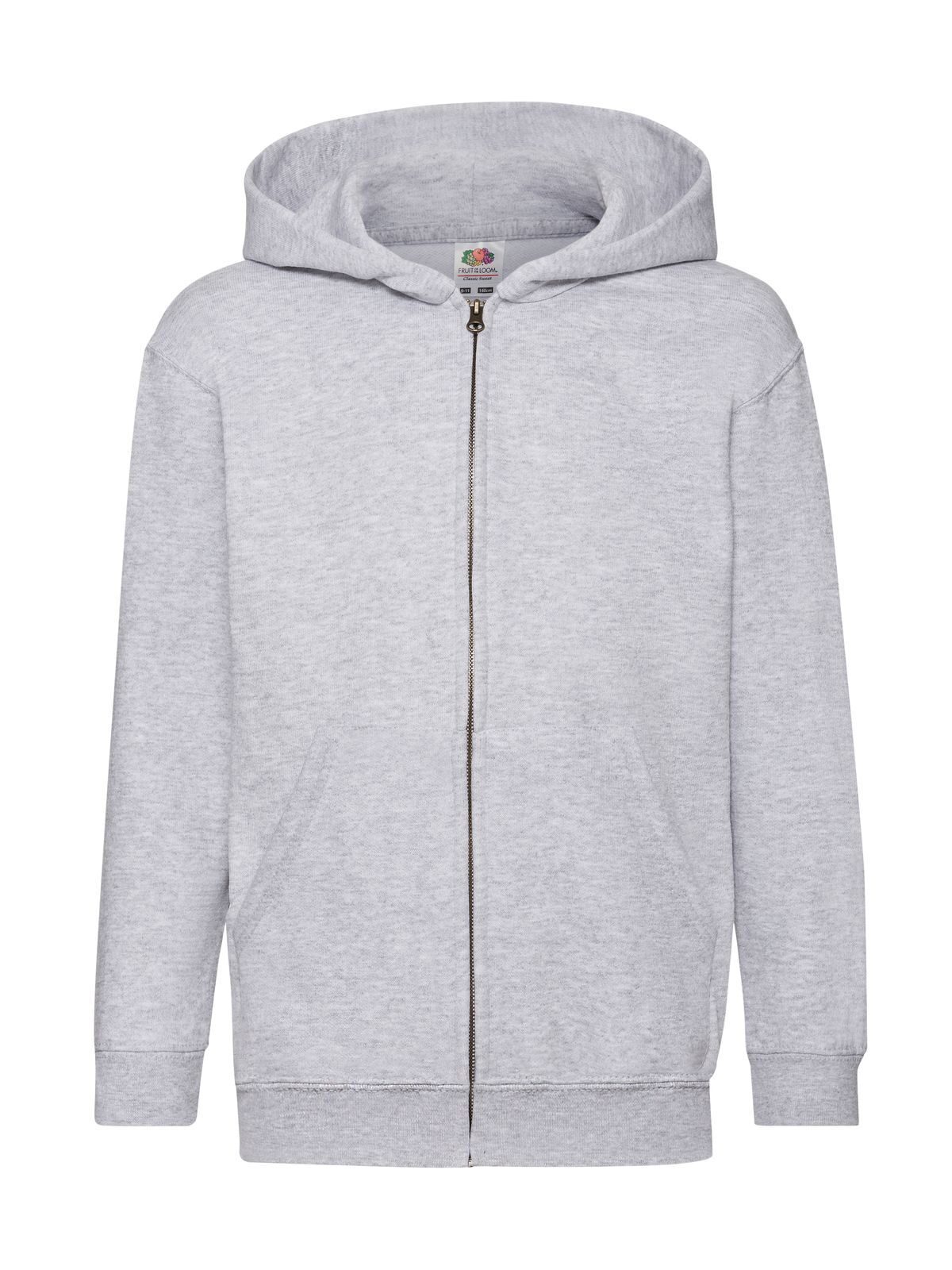 Kids´ Classic Hooded Sweat Jacket - 94 - Heather Grey