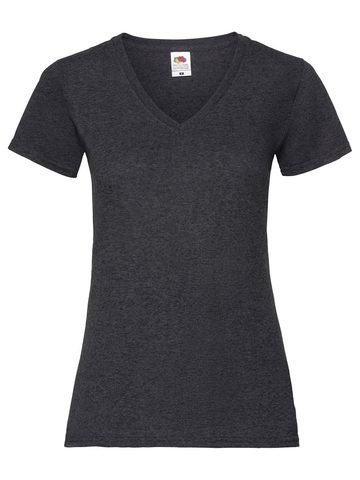 Ladies Valueweight V-Neck T - HD - Dark Heather Grey
