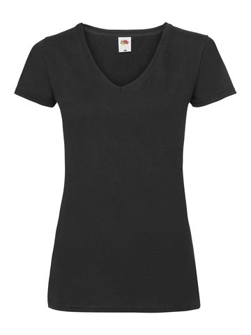 Ladies Valueweight V-Neck T - 36 - Black