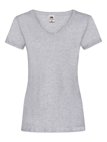 Ladies Valueweight V-Neck T - 94 - Heather Grey