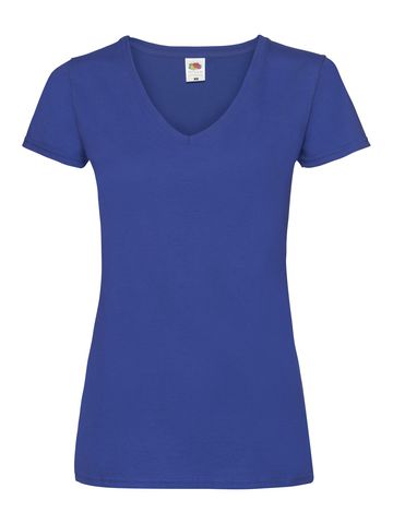 Dames T-shirt met V-hals van Valueweight-kwaliteit - 51 - Koninklijk 3
