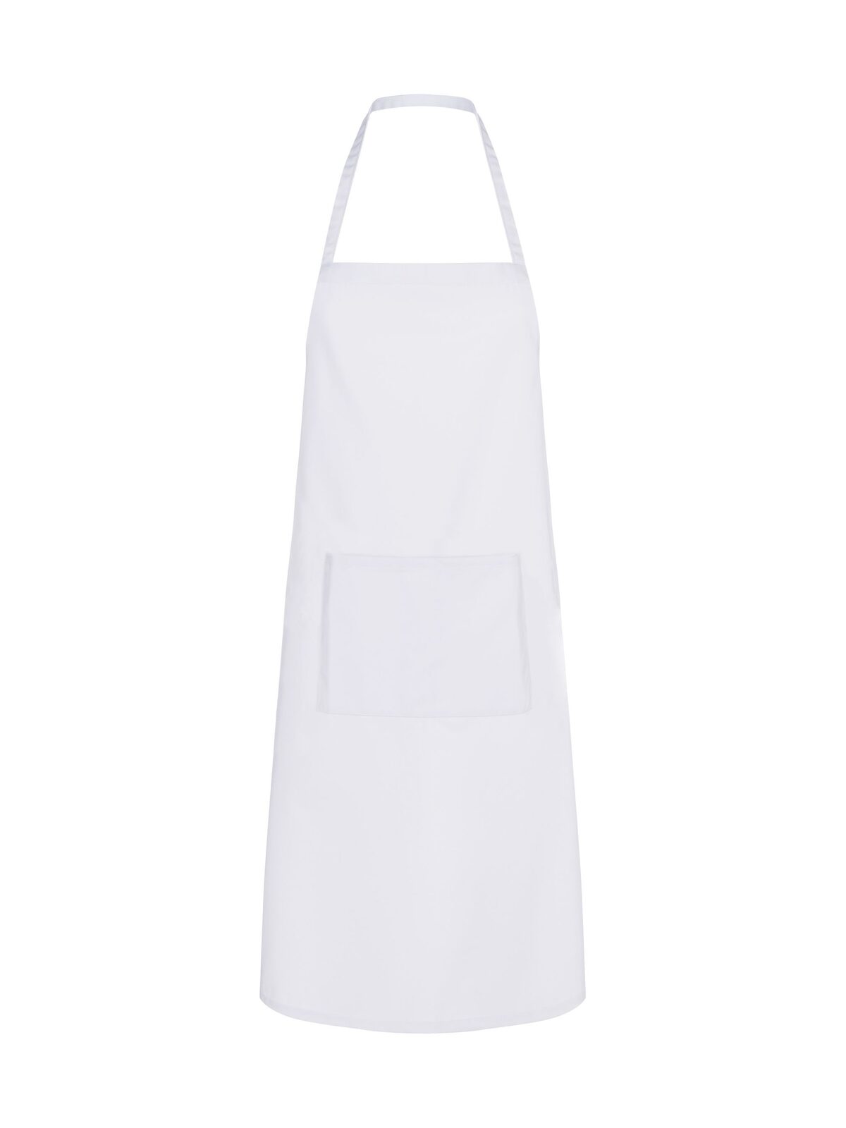 Basic Apron with Pocket - WH - WH-WHITE