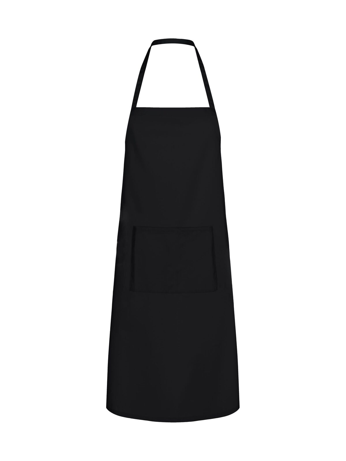 Basic Apron with Pocket - BK - BK-BLACK