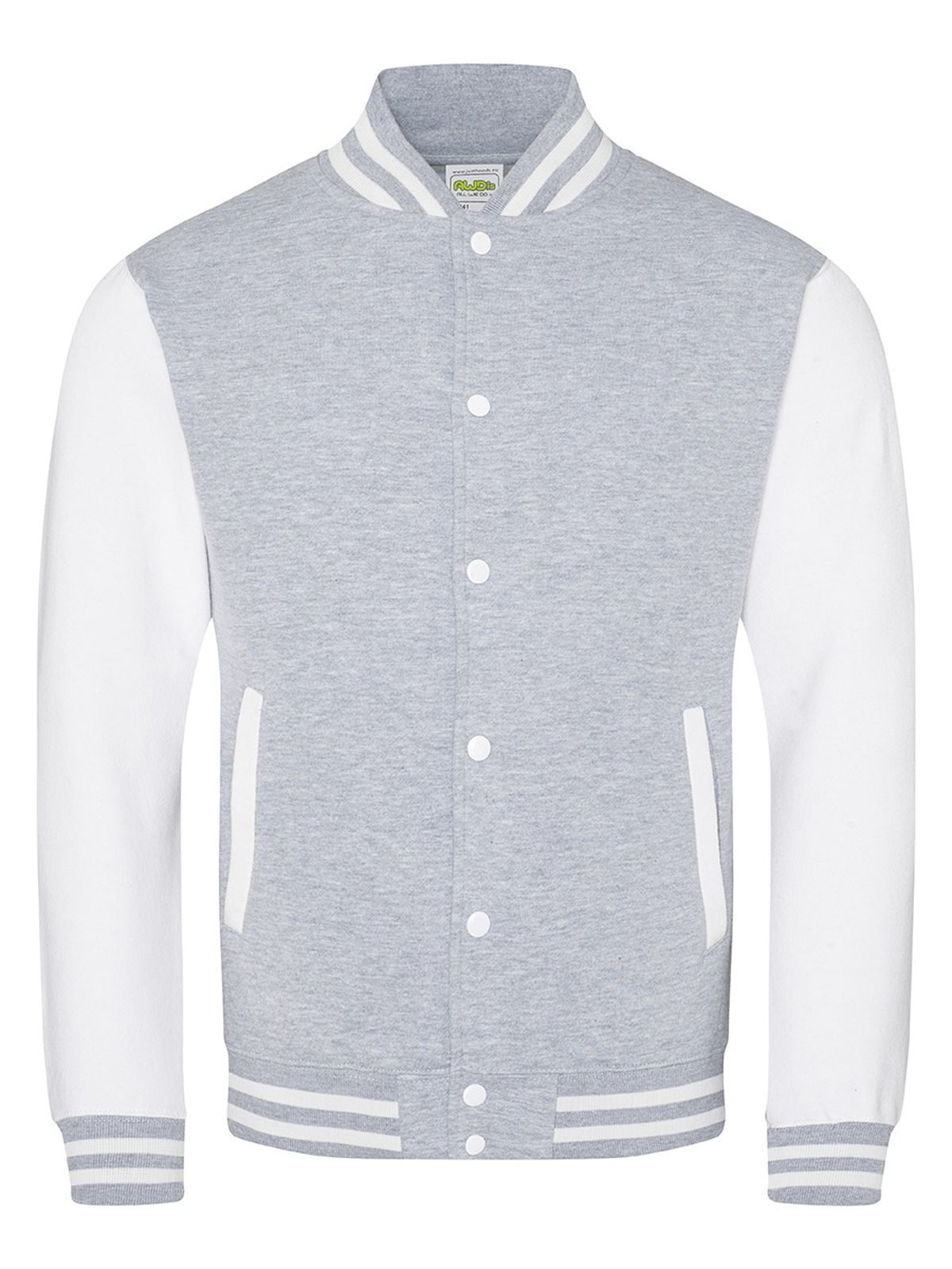 Varsity-jas - HGR/WHT - heidegrijs/wit