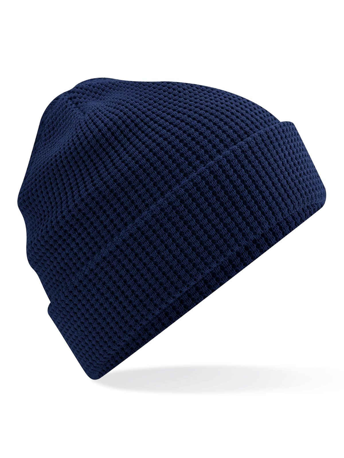 Organic Cotton Waffle Beanie - OXN - Oxford Navy