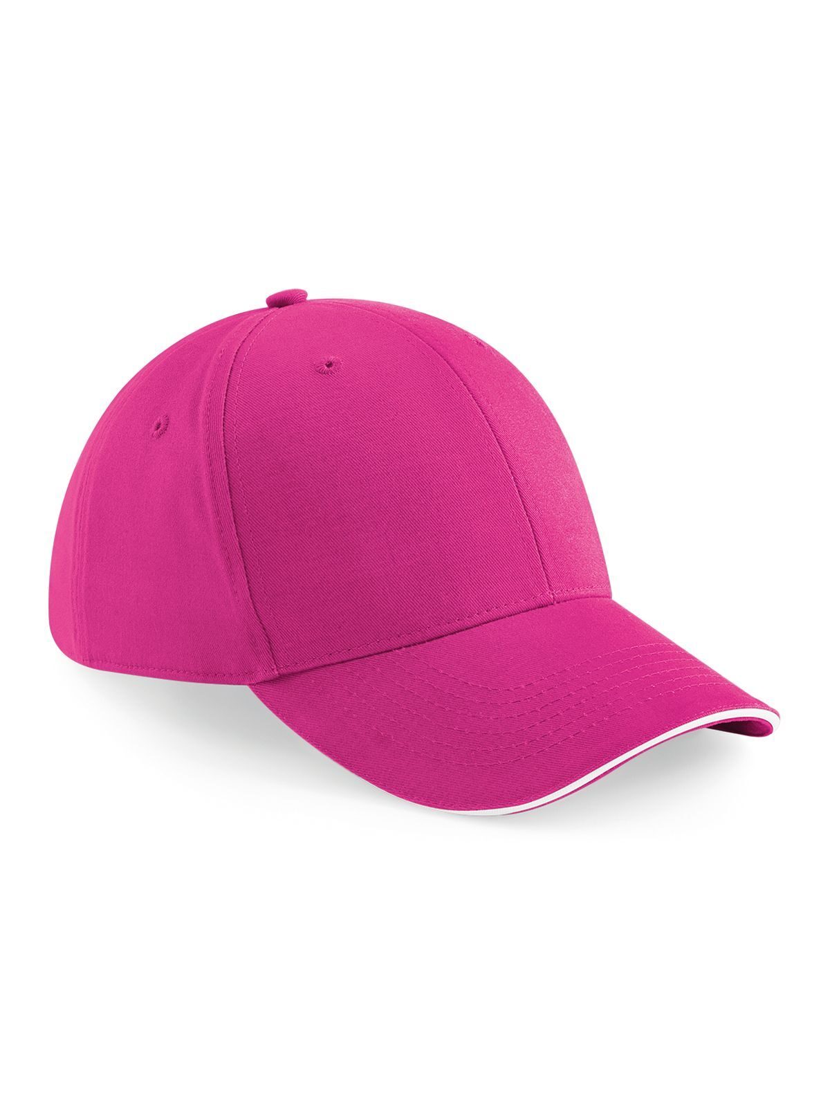 Athleisure 6 Panel Cap - FUSW - Fuchsia/white