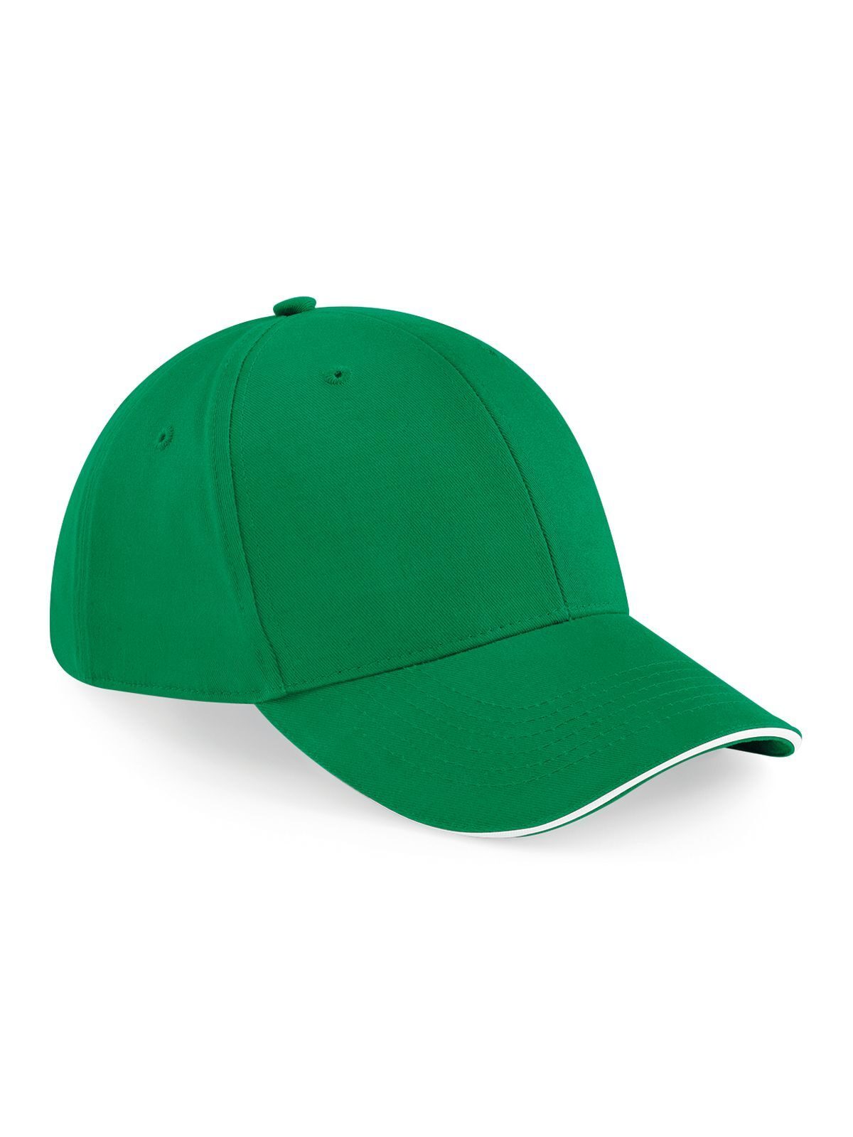 Athleisure 6 Panel Cap - KELW - Kelly green/white