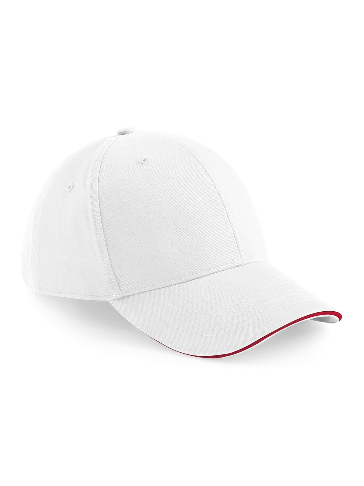 Athleisure 6 Panel Cap - WHIC - White/classic red