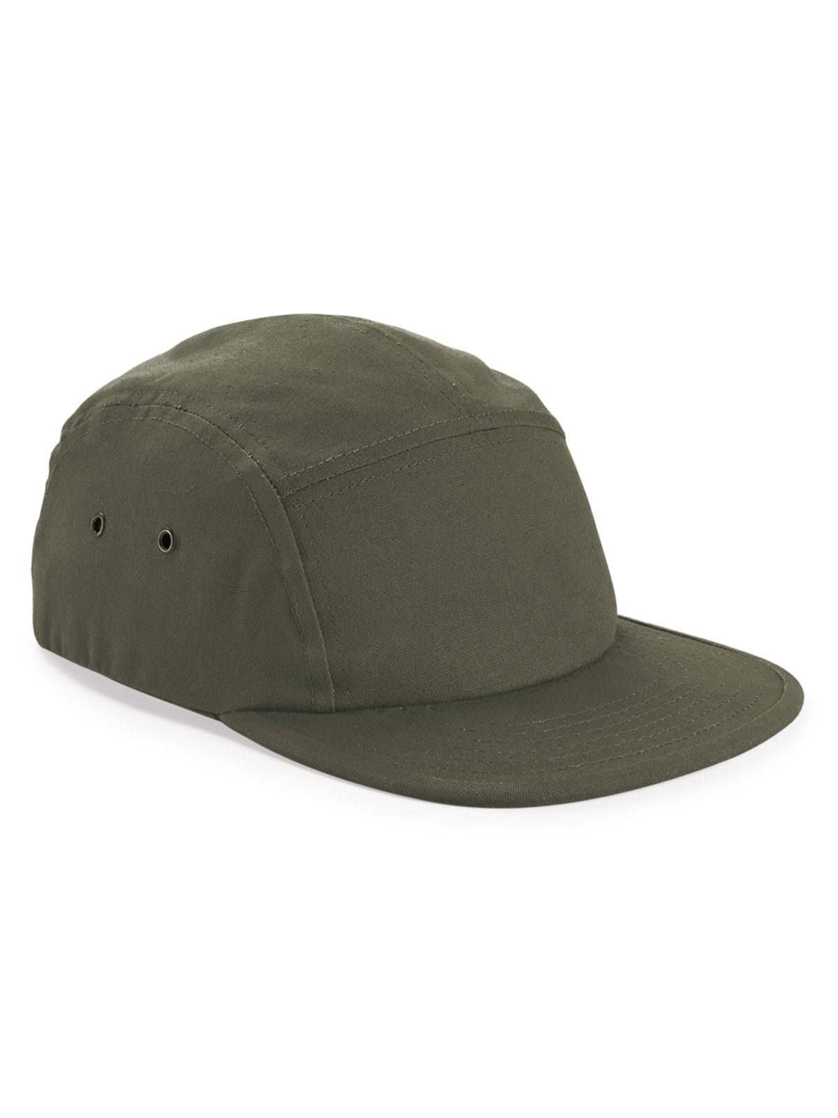 Canvas 5 Panel Camper Cap - OLI - Olive Green