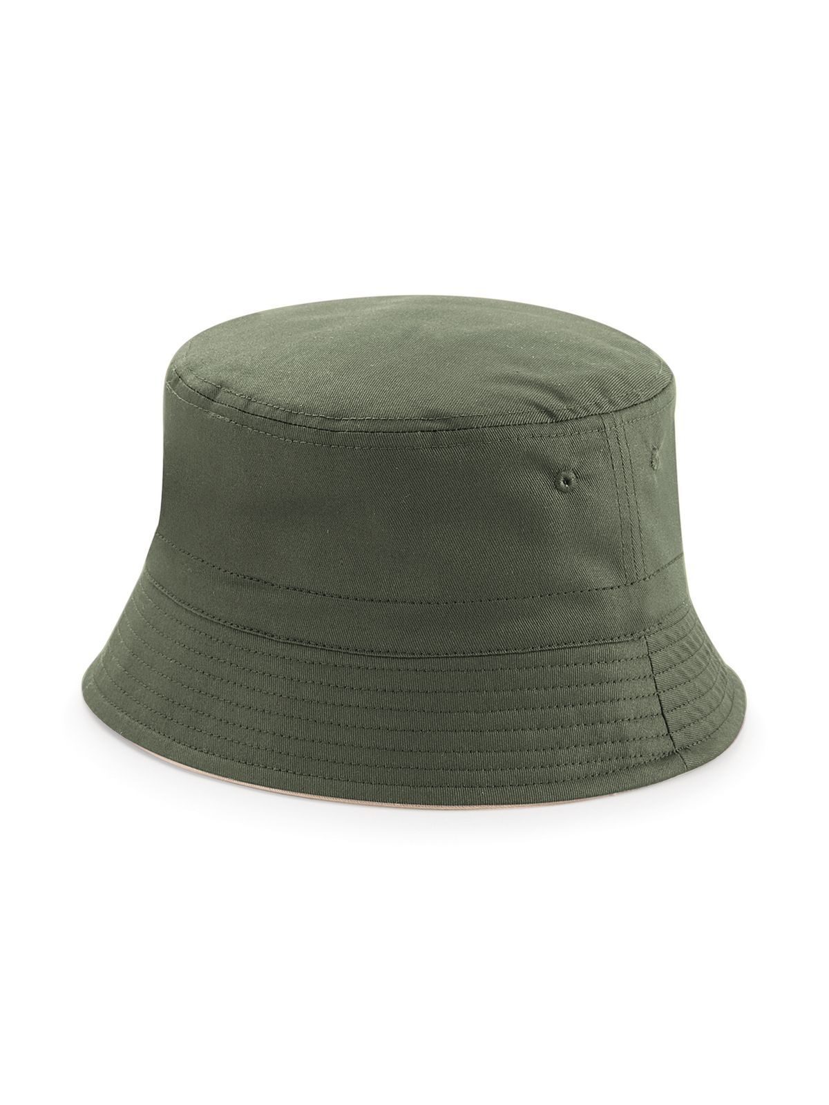 Omkeerbare bucket hat - OLIS - Olijfgroen/steen