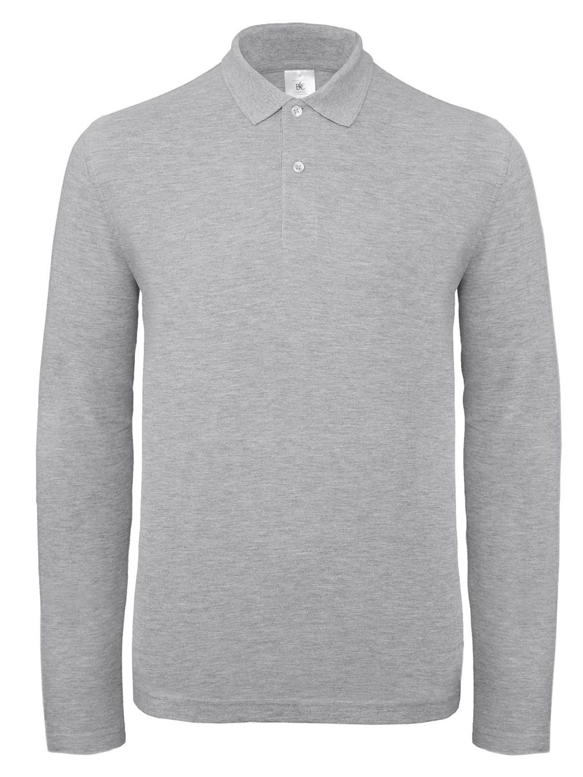 Polo met lange mouwen voor heren ID.001 - HG610 - Heidegrijs