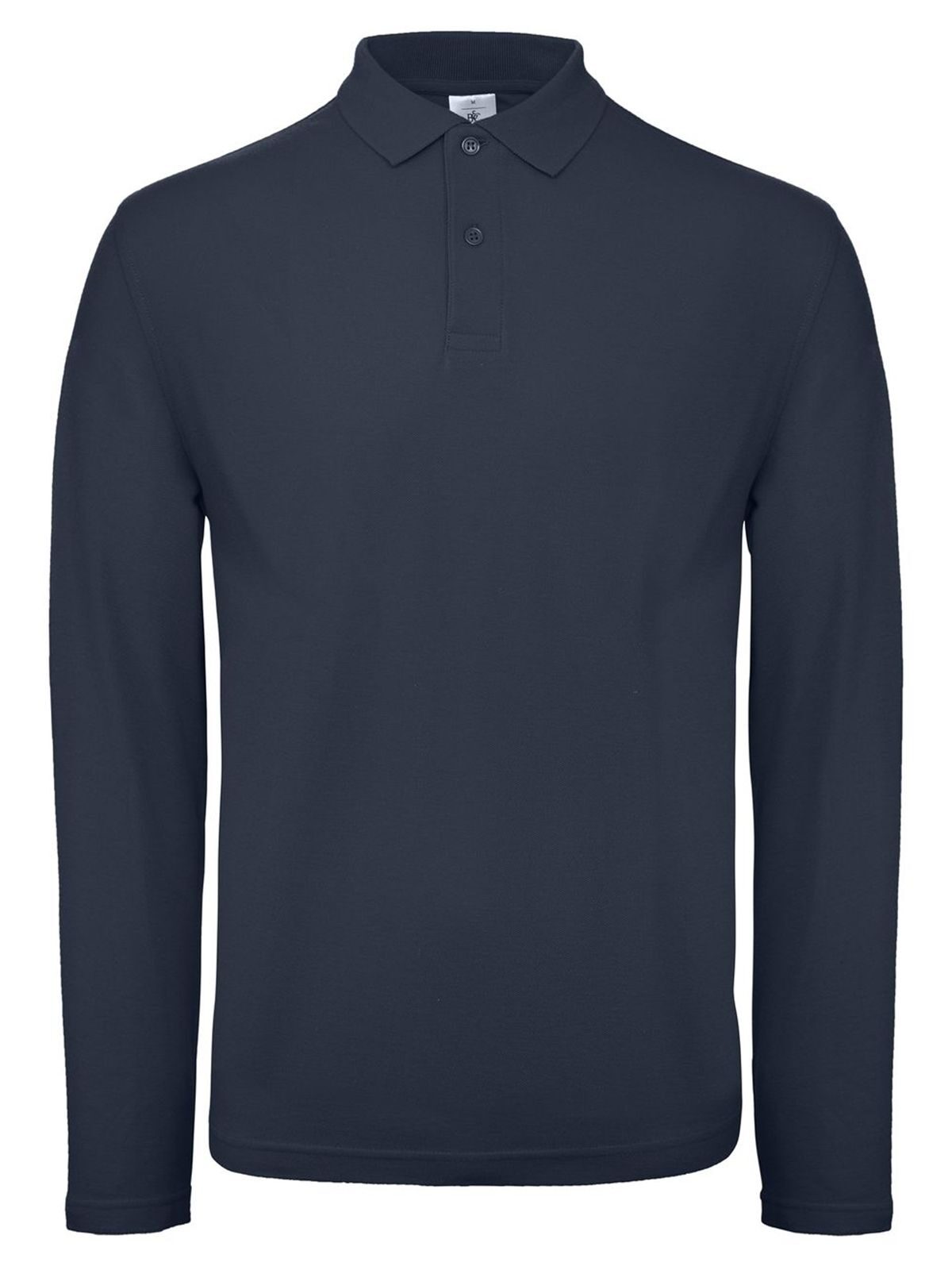 Polo met lange mouwen voor heren ID.001 - NA003 - Marine