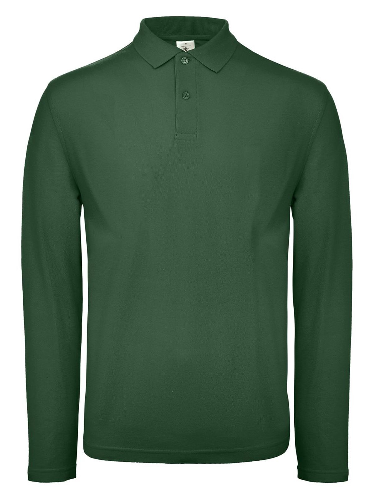 Polo met lange mouwen voor heren ID.001 - BG540 - Flesgroen
